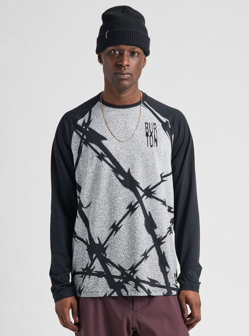 Men's Burton Roadie Base Layer Tech T-Shirt - Bad Dog/True Black - Burton Crew Neck Base - alternate view 4