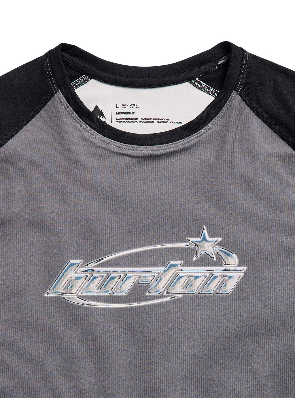 Men's Burton Roadie Base Layer Tech T-Shirt - Dragon/True Black - Burton Crew Neck Base - alternate view 4