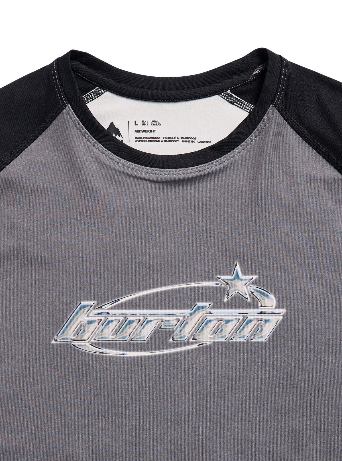 Men's Burton Roadie Base Layer Tech T-Shirt - Dragon/True Black - Burton Crew Neck Base - alternate view 4