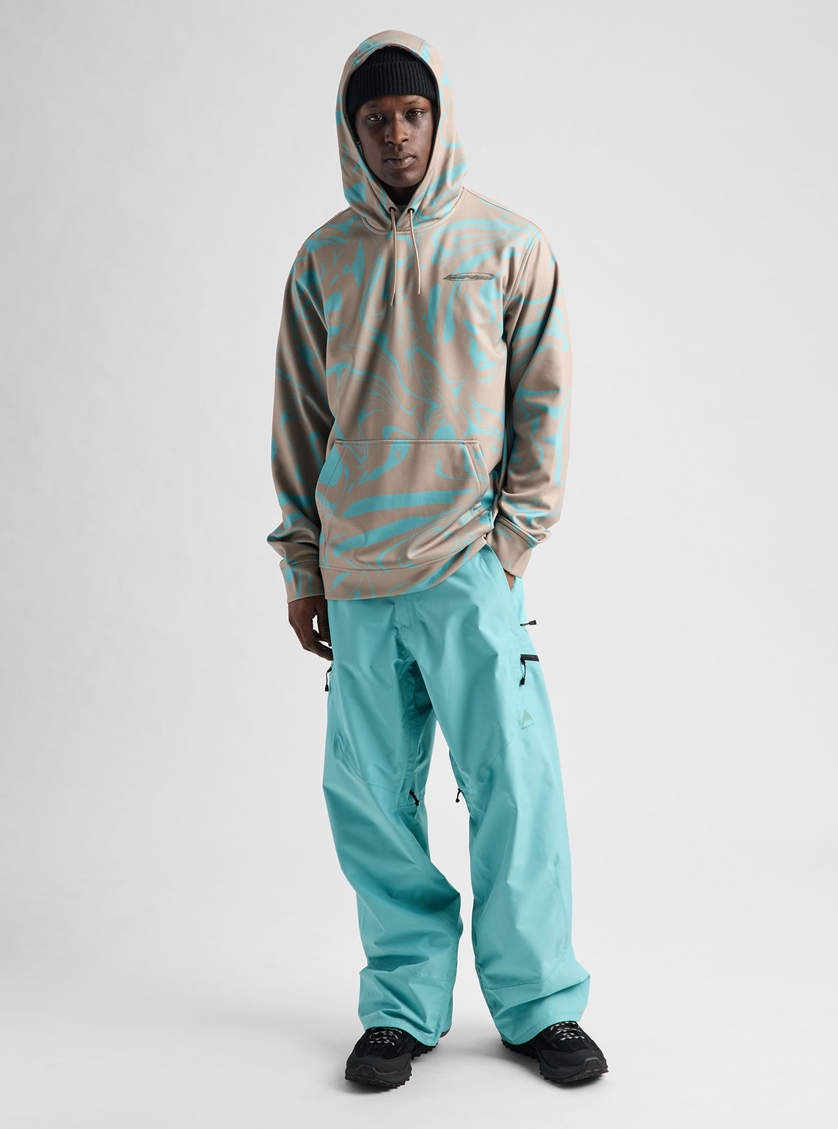 Men's Burton Oak Pullover Hoodie - Liquid Mineral - Burton Pullover Hoodie Apparel - alternate view 2