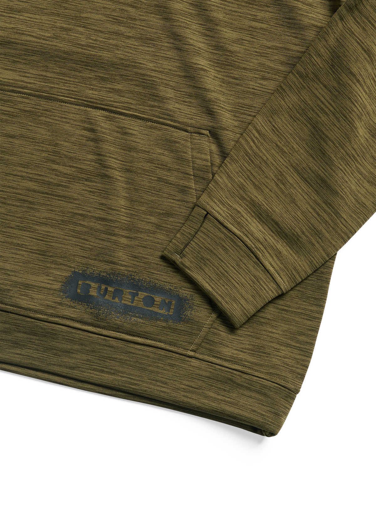 Men's Burton Oak Pullover Hoodie - Dried Moss Htr - Burton Pullover Hoodie Apparel - alternate view 5