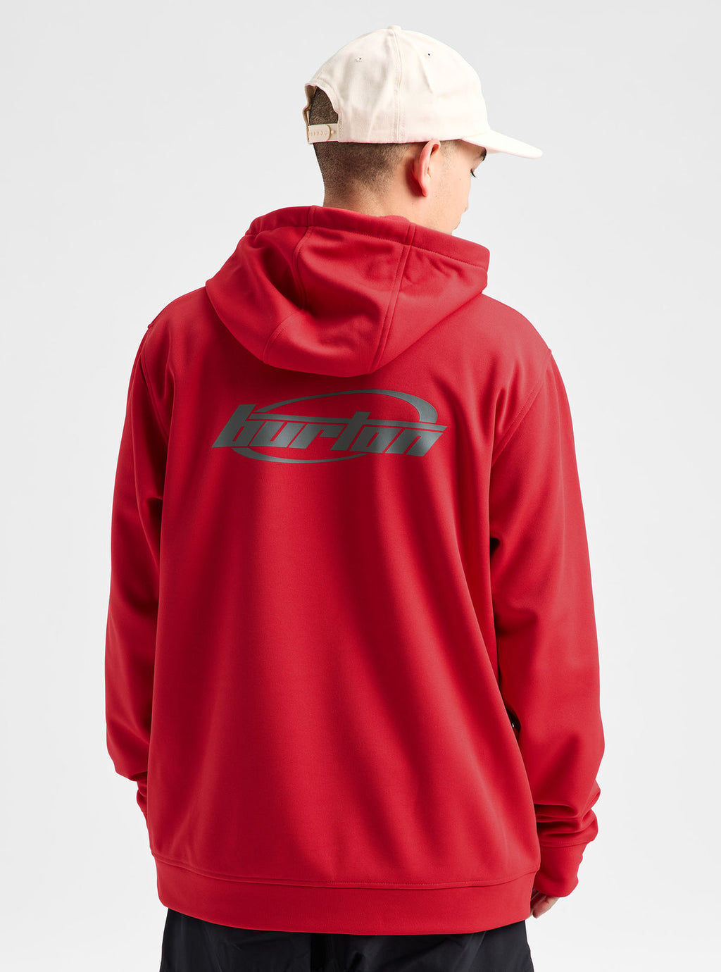Men's Burton Oak Pullover Hoodie - Geranium Red - Burton Pullover Hoodie Apparel - alternate view 5