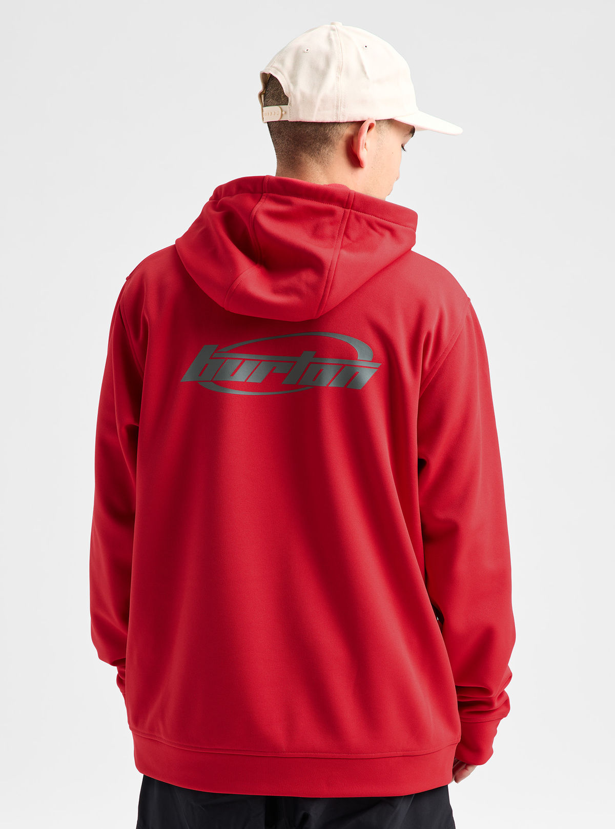 Men's Burton Oak Pullover Hoodie - Geranium Red - Burton Pullover Hoodie Apparel - alternate view 5