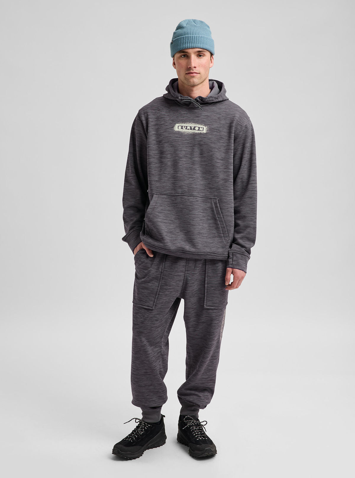 Men's Burton Oak Pullover Hoodie - Gotham Gray Htr - Burton Pullover Hoodie Apparel - alternate view 3