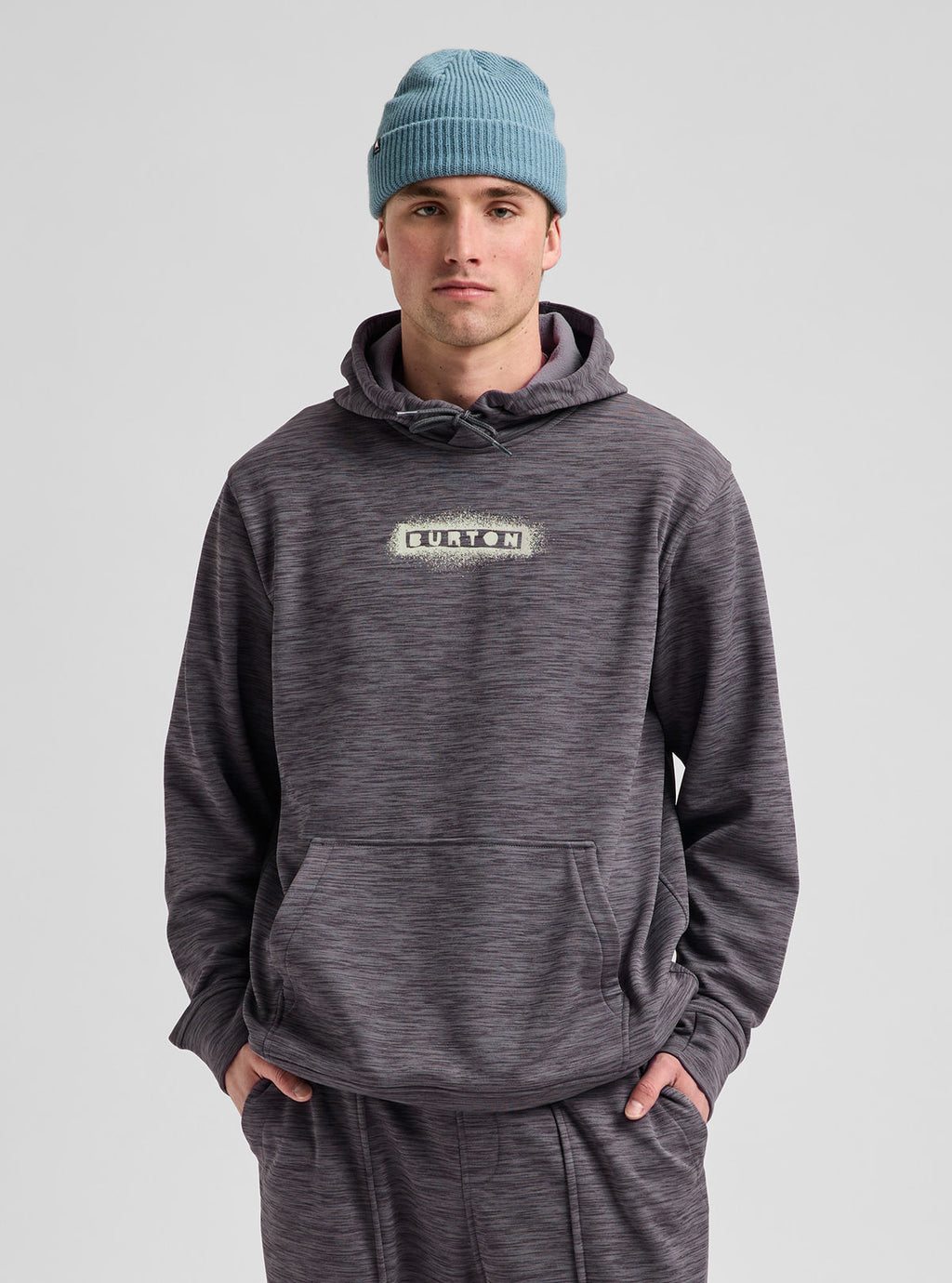 Men's Burton Oak Pullover Hoodie - Gotham Gray Htr - Burton Pullover Hoodie Apparel - alternate view 4
