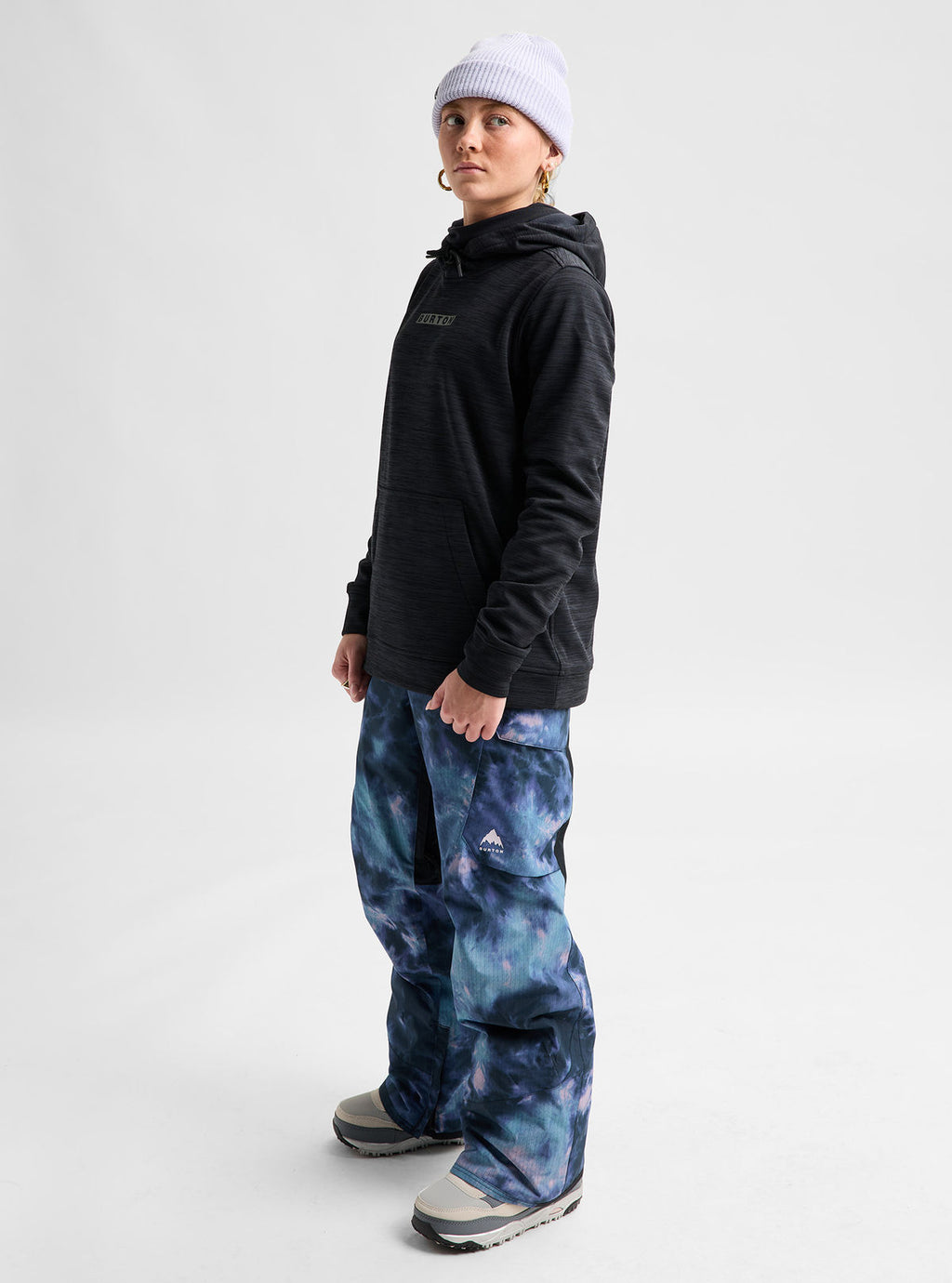 Women's Burton Oak Pullover Hoodie - True Black Heather - Burton Pullover Hoodie Apparel - alternate view 2