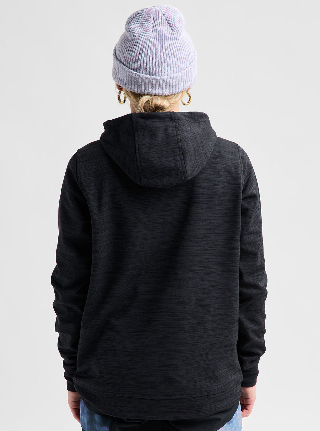 Women's Burton Oak Pullover Hoodie - True Black Heather - Burton Pullover Hoodie Apparel - alternate view 4