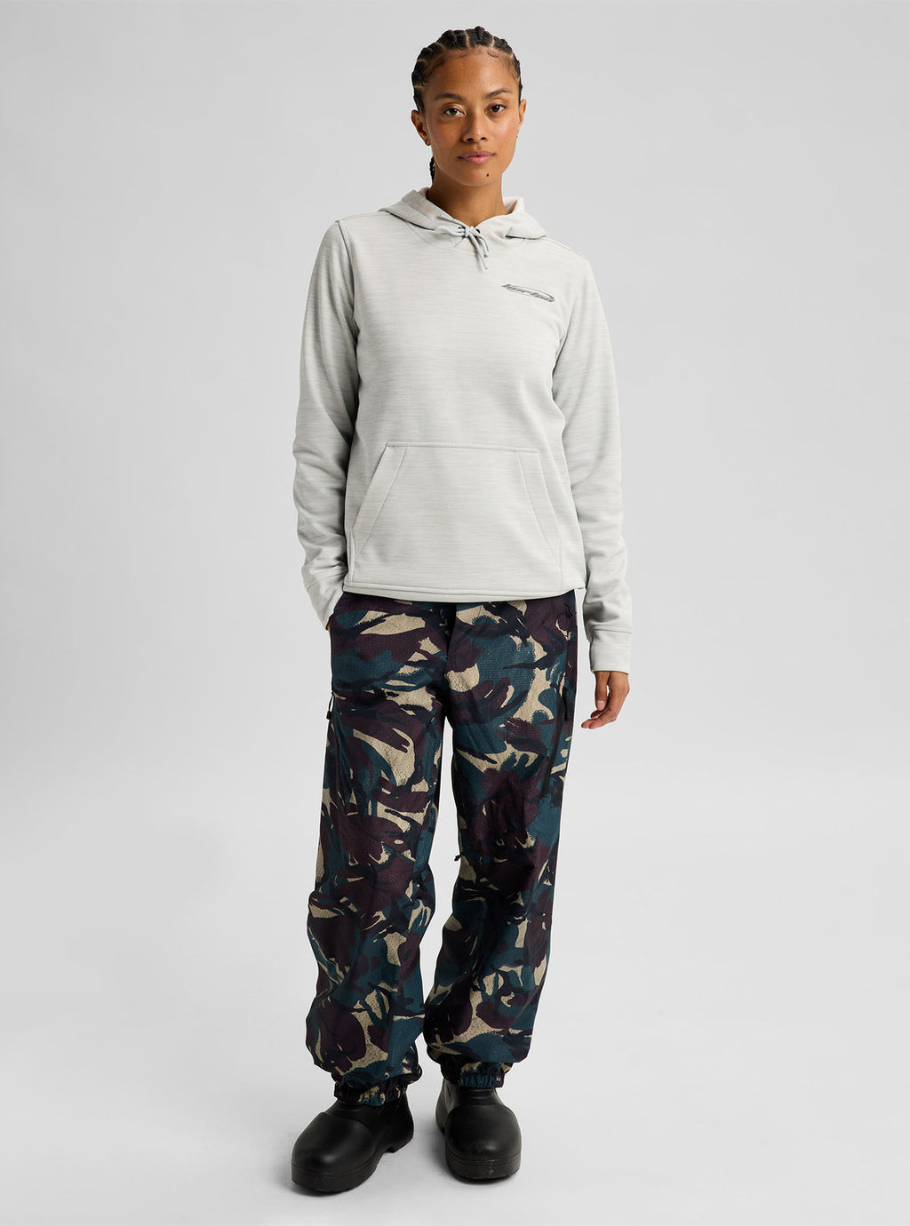 Women's Burton Oak Pullover Hoodie - Gray Cloud Htr - Burton Pullover Hoodie Apparel - alternate view 2