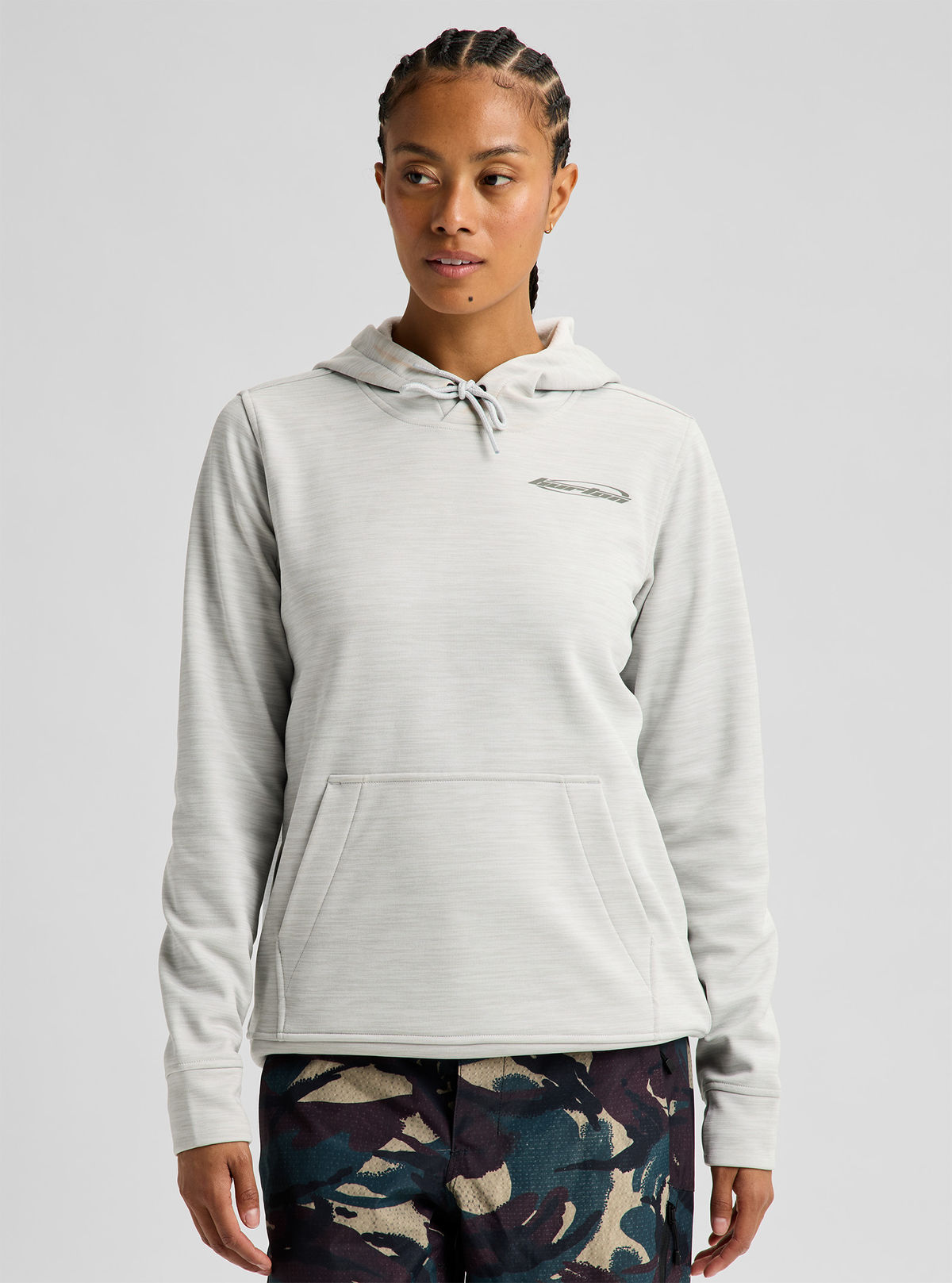Women's Burton Oak Pullover Hoodie - Gray Cloud Htr - Burton Pullover Hoodie Apparel - alternate view 3