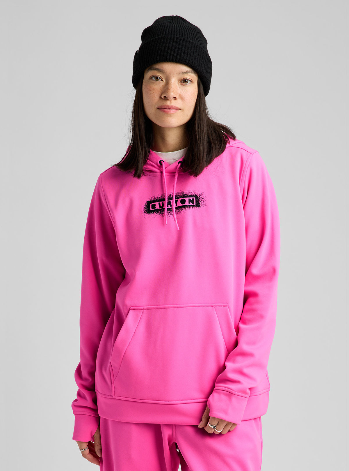 Women's Burton Oak Pullover Hoodie - Shockwave Pink - Burton Pullover Hoodie Apparel - alternate view 3