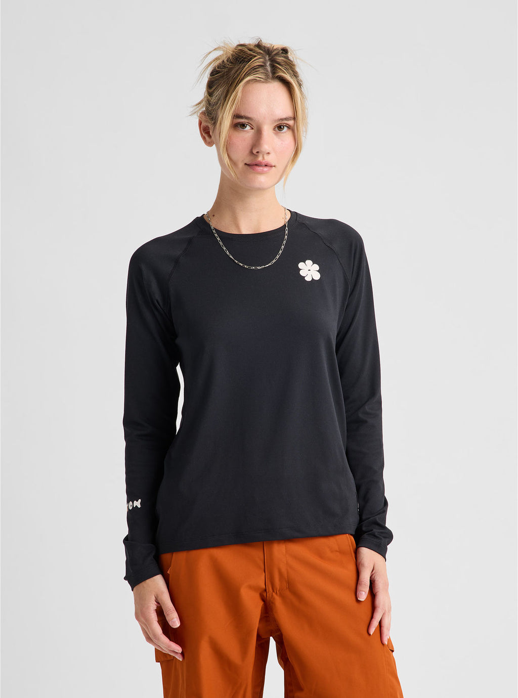 Women's Burton Roadie Base Layer Tech T-Shirt - True Black - Burton Crew Neck Base - alternate view 3