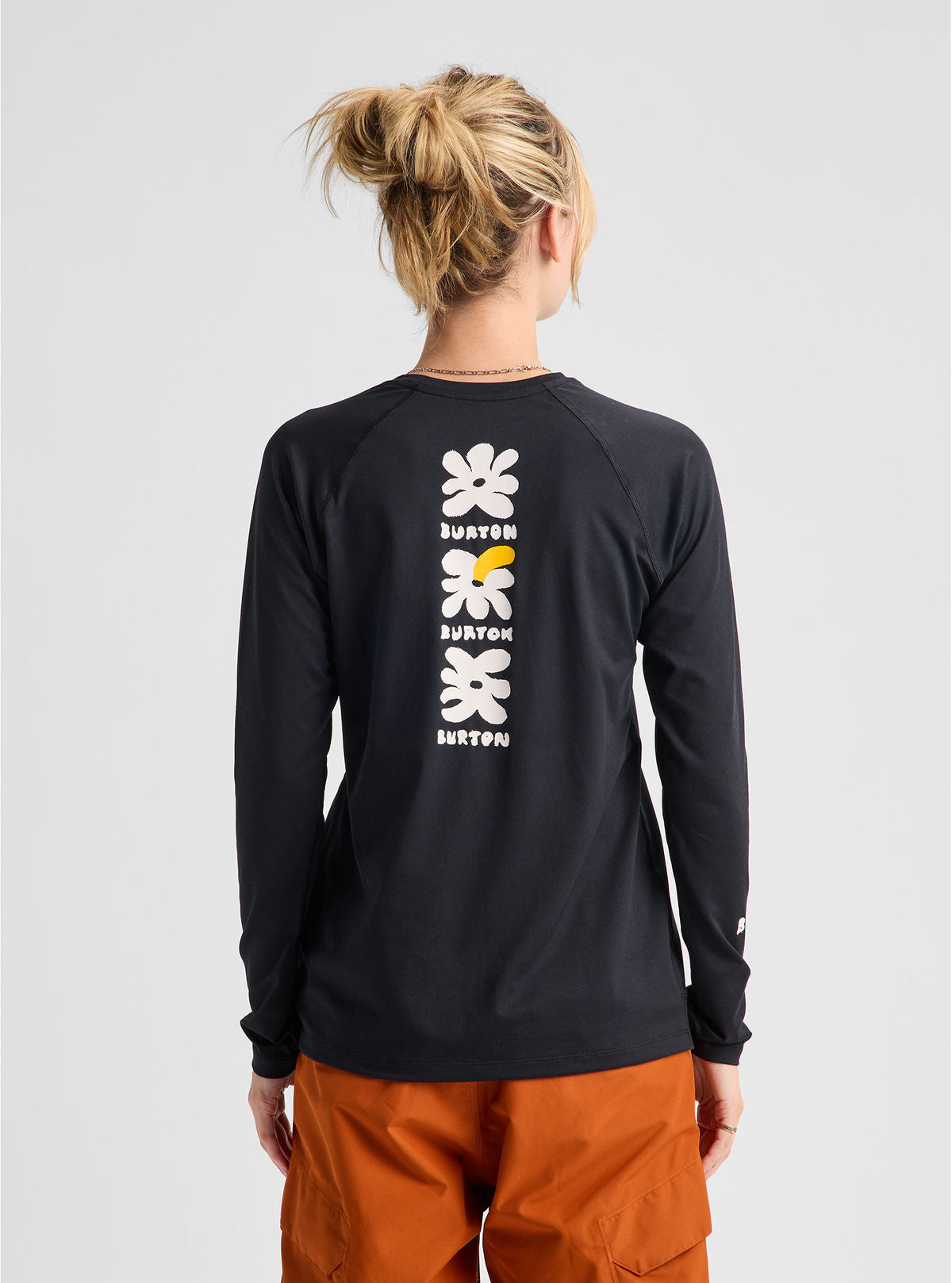 Women's Burton Roadie Base Layer Tech T-Shirt - True Black - Burton Crew Neck Base - alternate view 4