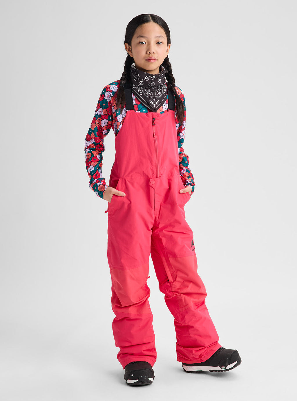 Kids' Burton Skylar 2L Bib Pants - Azalea Pink - Burton Bibs Outerwear - alternate view 2