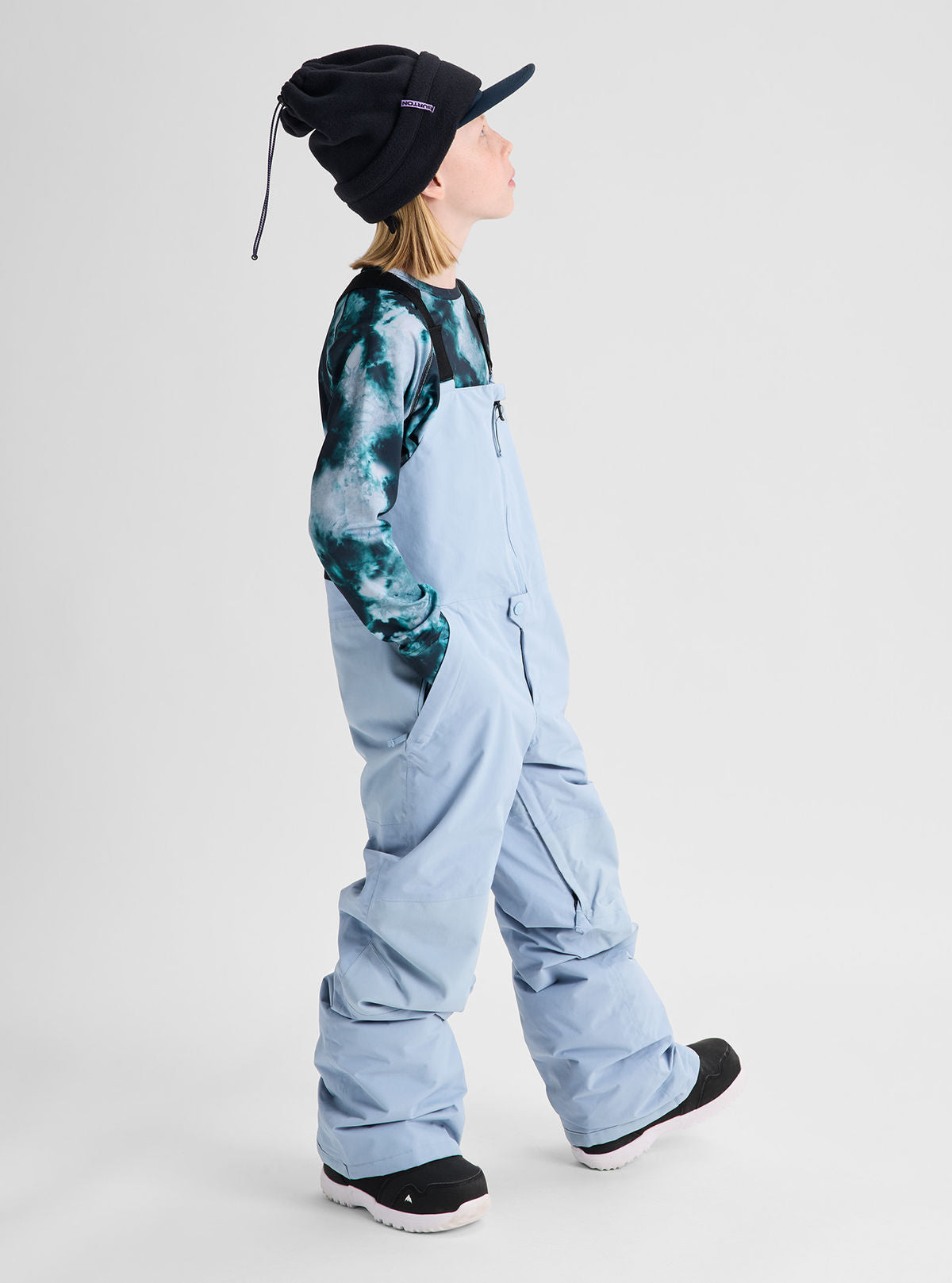 Kids' Burton Skylar 2L Bib Pants - Dusty Blue - Burton Bibs Outerwear - alternate view 2