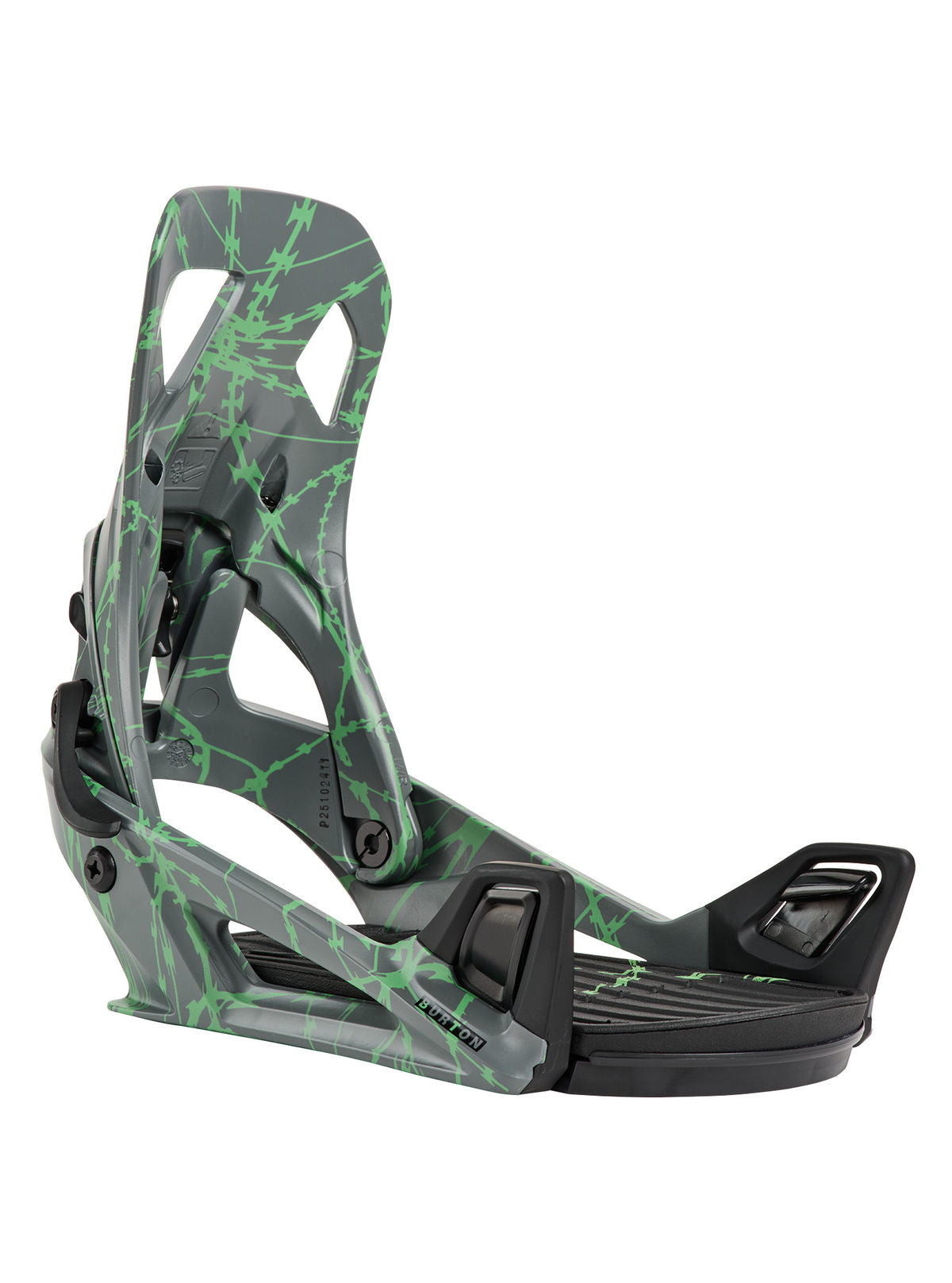 Men's Burton Step On Re:Flex Snowboard Bindings - Gray/Green Voltage - Burton Bindings Step On - alternate view 2
