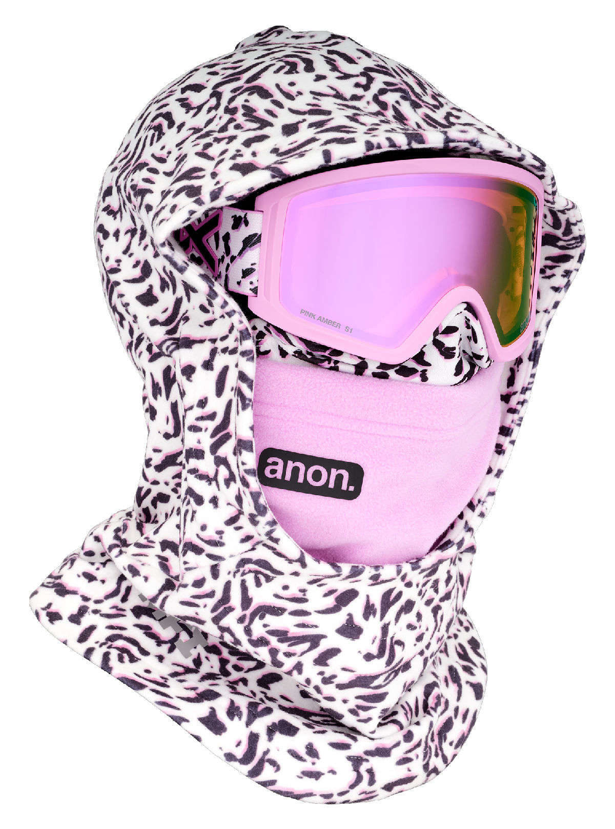 Kids' Anon MFI Hooded Balaclava Face Mask - Leopard Pink - Anon Neckwear