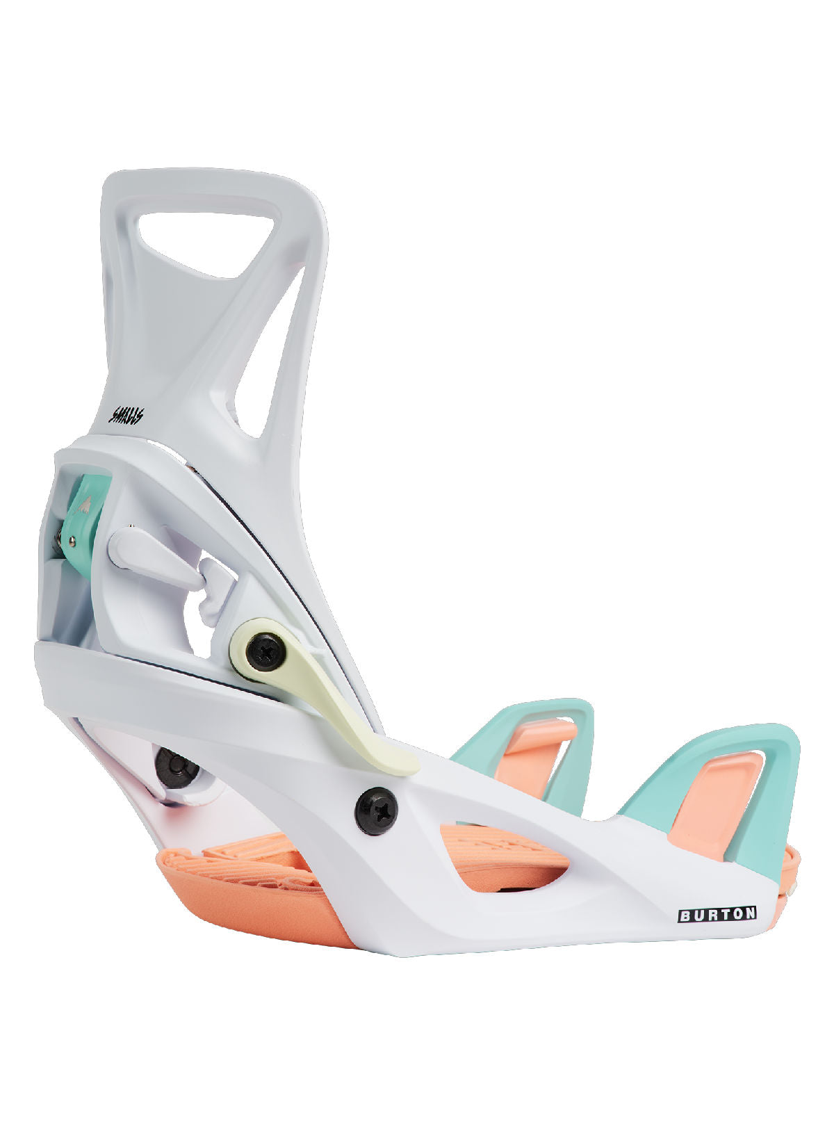 Kids' Burton Step On Re:Flex Snowboard Bindings - White/Multi - Burton Bindings Step On