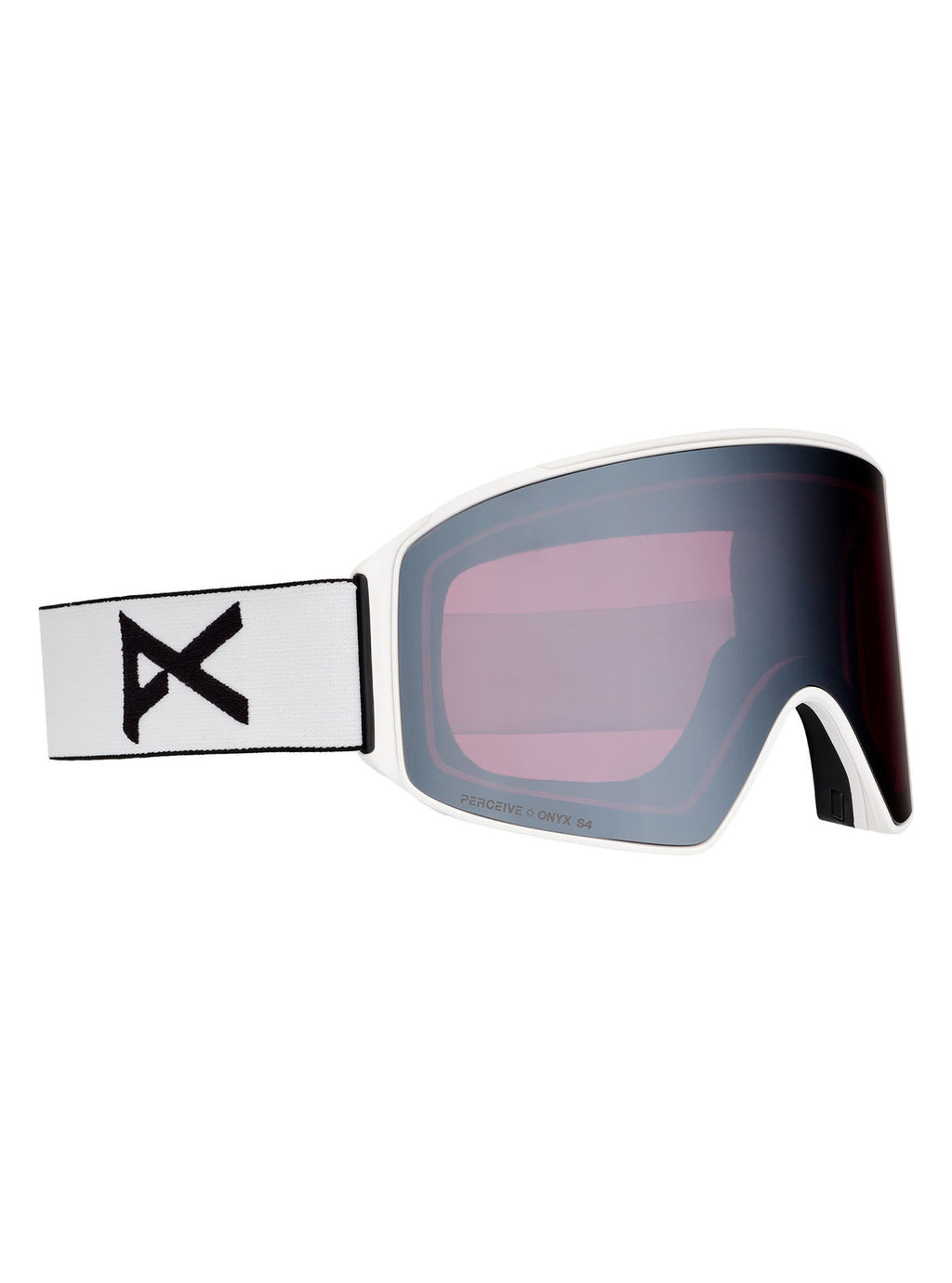 Anon M4 Goggles (Cylindrical) + Bonus Lens + MFI Face Mask - White / Perceive Sunny Onyx - Anon Magnatech Goggle