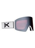 Anon M4 Goggles (Cylindrical) + Bonus Lens + MFI Face Mask - White/Perceive Sunny Onyx - Magnatech Goggle