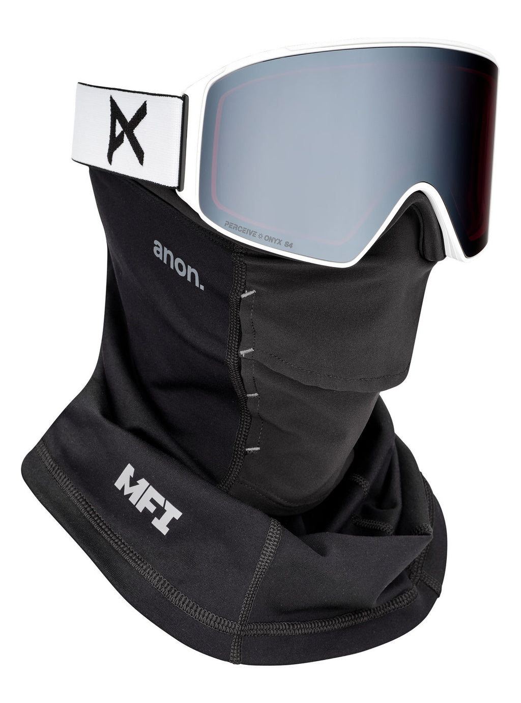 Anon M4 Goggles (Cylindrical) + Bonus Lens + MFI Face Mask - White / Perceive Sunny Onyx - Anon Magnatech Goggle - alternate view 5