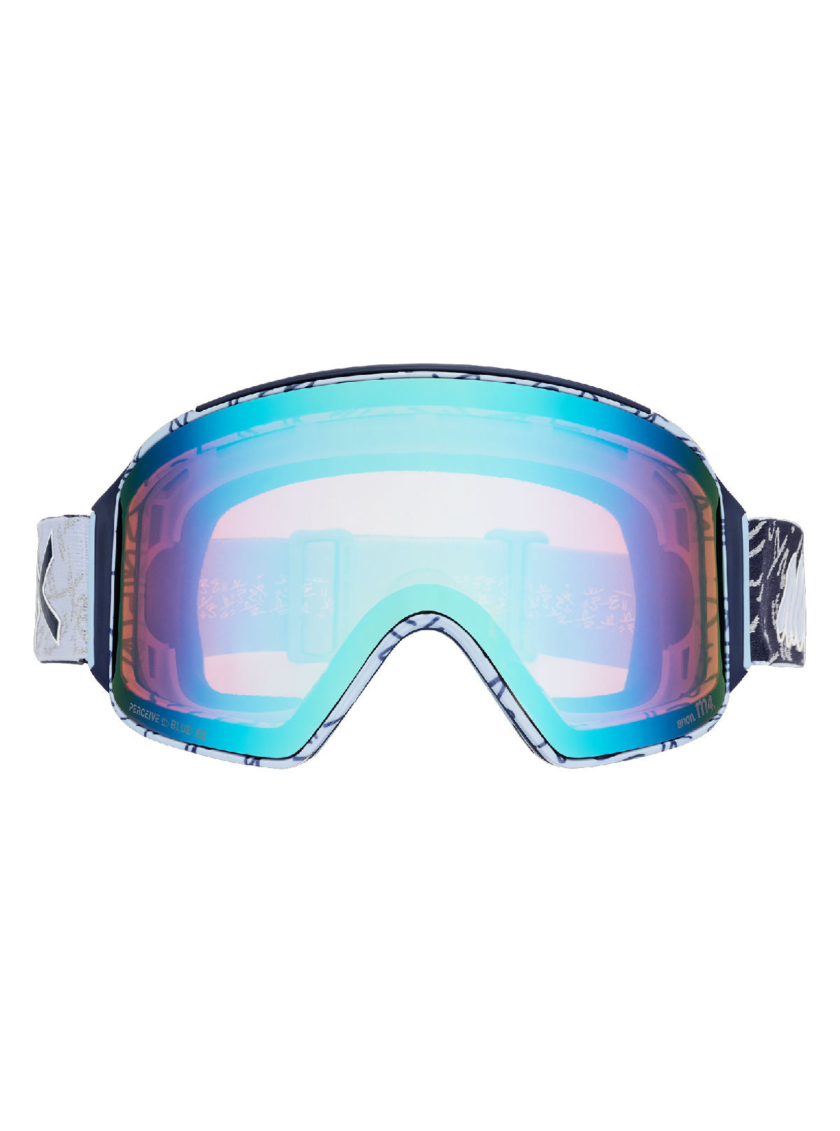 Anon M4 Goggles (Cylindrical) + Bonus Lens + MFI Face Mask - Lbmidnightgus / Perceive Variable Blue - Anon Magnatech Goggle - alternate view 2