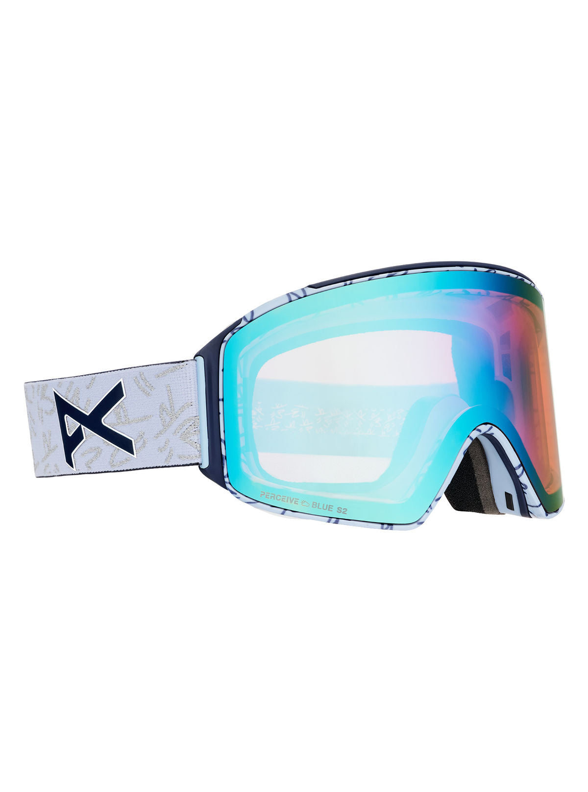 Anon M4 Goggles (Cylindrical) + Bonus Lens + MFI Face Mask - Lbmidnightgus / Perceive Variable Blue - Anon Magnatech Goggle