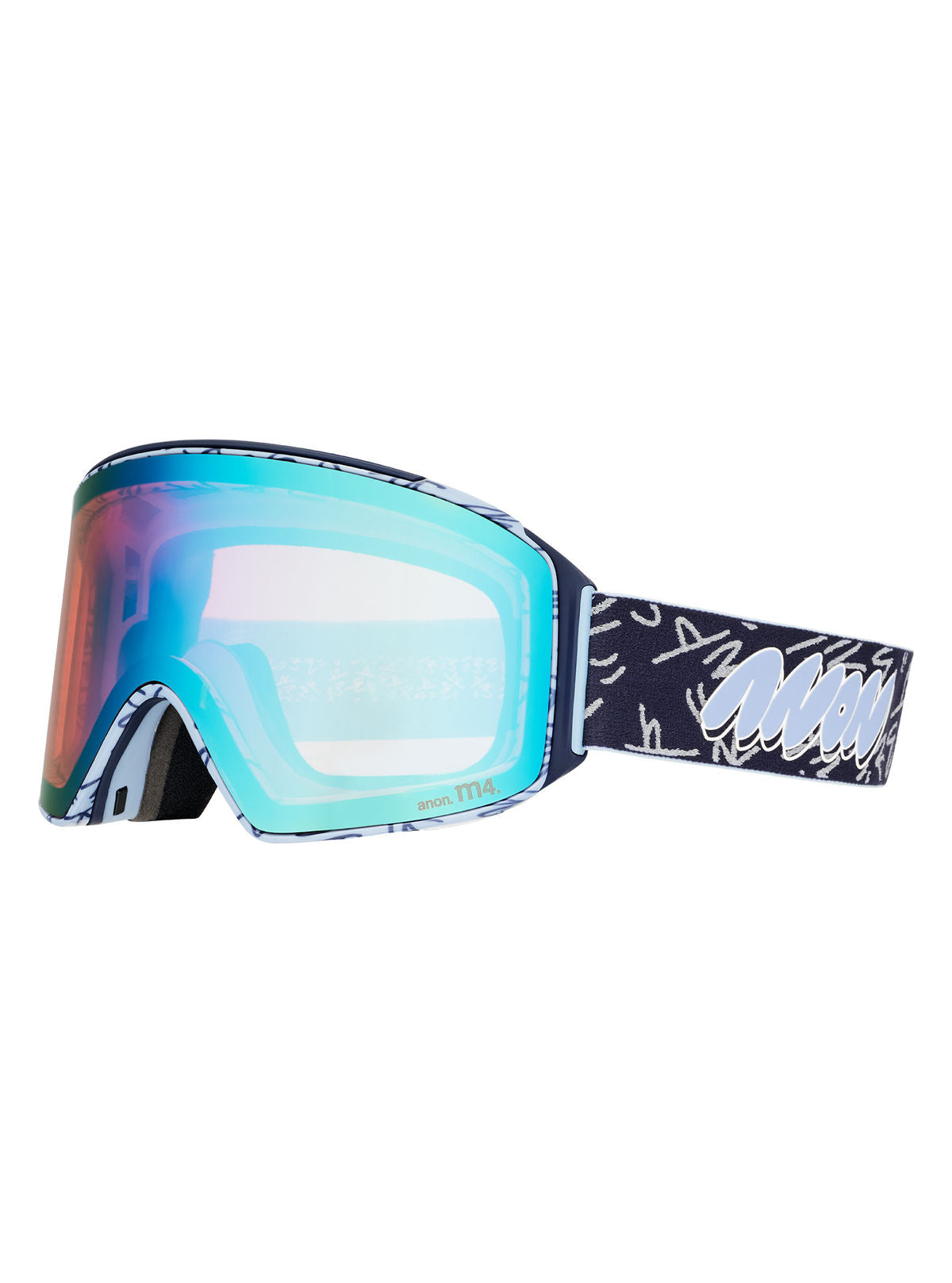 Anon M4 Goggles (Cylindrical) + Bonus Lens + MFI Face Mask - Lbmidnightgus / Perceive Variable Blue - Anon Magnatech Goggle - alternate view 3