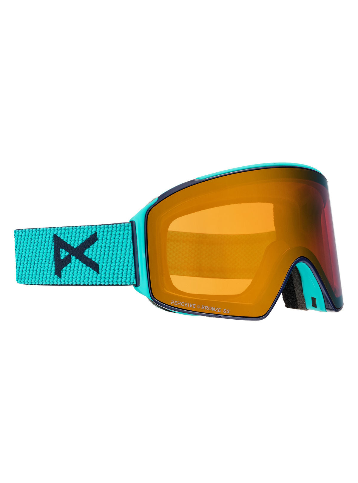 Anon M4 Goggles (Cylindrical) + Bonus Lens + MFI Face Mask - Marine / Perceive Sunny Bronze - Anon Magnatech Goggle
