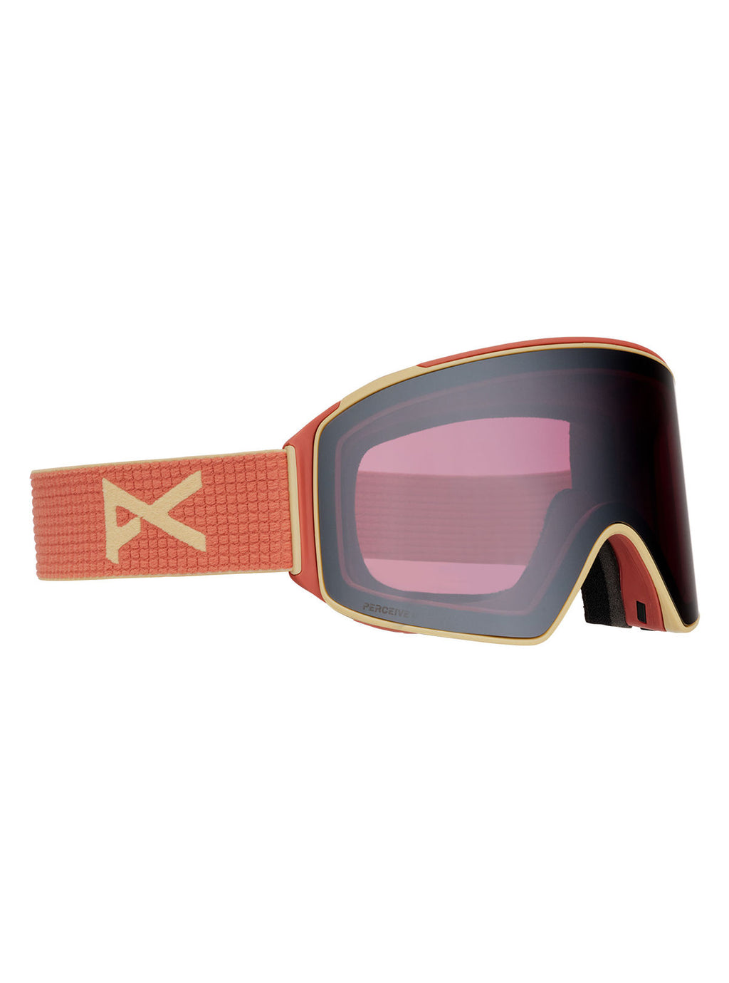 Anon M4 Goggles (Cylindrical) + Bonus Lens + MFI Face Mask - Terracotta / Perceive Sunny Onyx - Anon Magnatech Goggle