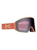 Anon M4 Goggles (Cylindrical) + Bonus Lens + MFI Face Mask - Terracotta / Perceive Sunny Onyx - Magnatech Goggle