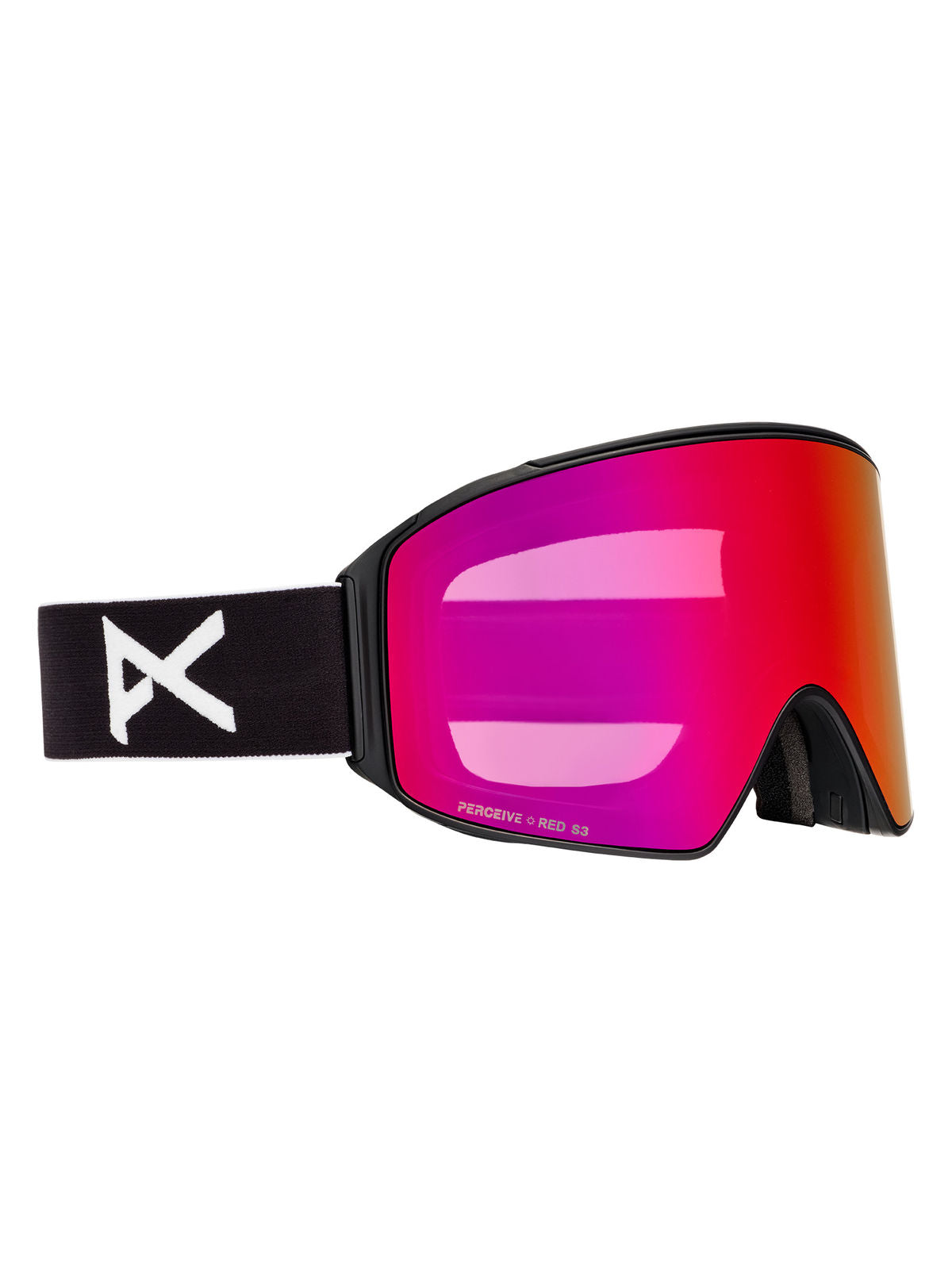 Anon M4 Goggles (Cylindrical) + Bonus Lens + MFI Face Mask - Black / Perceive Sunny Red - Anon Magnatech Goggle