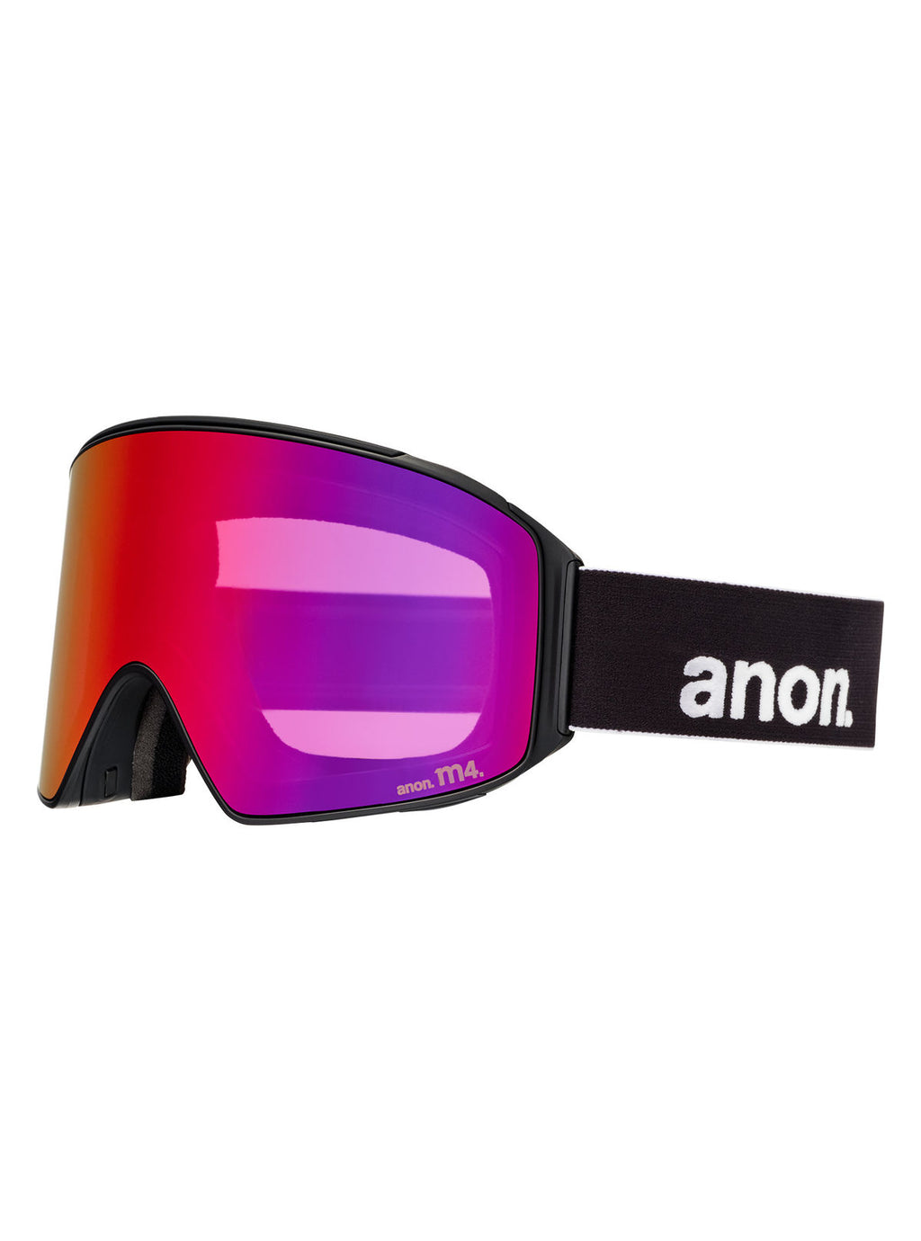Anon M4 Goggles (Cylindrical) + Bonus Lens + MFI Face Mask - Black / Perceive Sunny Red - Anon Magnatech Goggle - alternate view 3