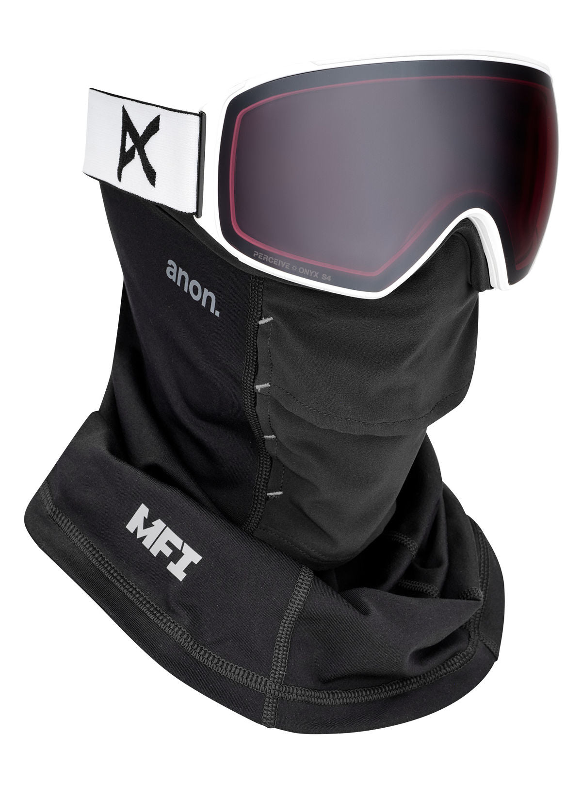 Anon M4 Goggles (Toric) + Bonus Lens + MFI Face Mask - White / Perceive Sunny Onyx - W26 - Anon Magnatech Goggle - alternate view 5