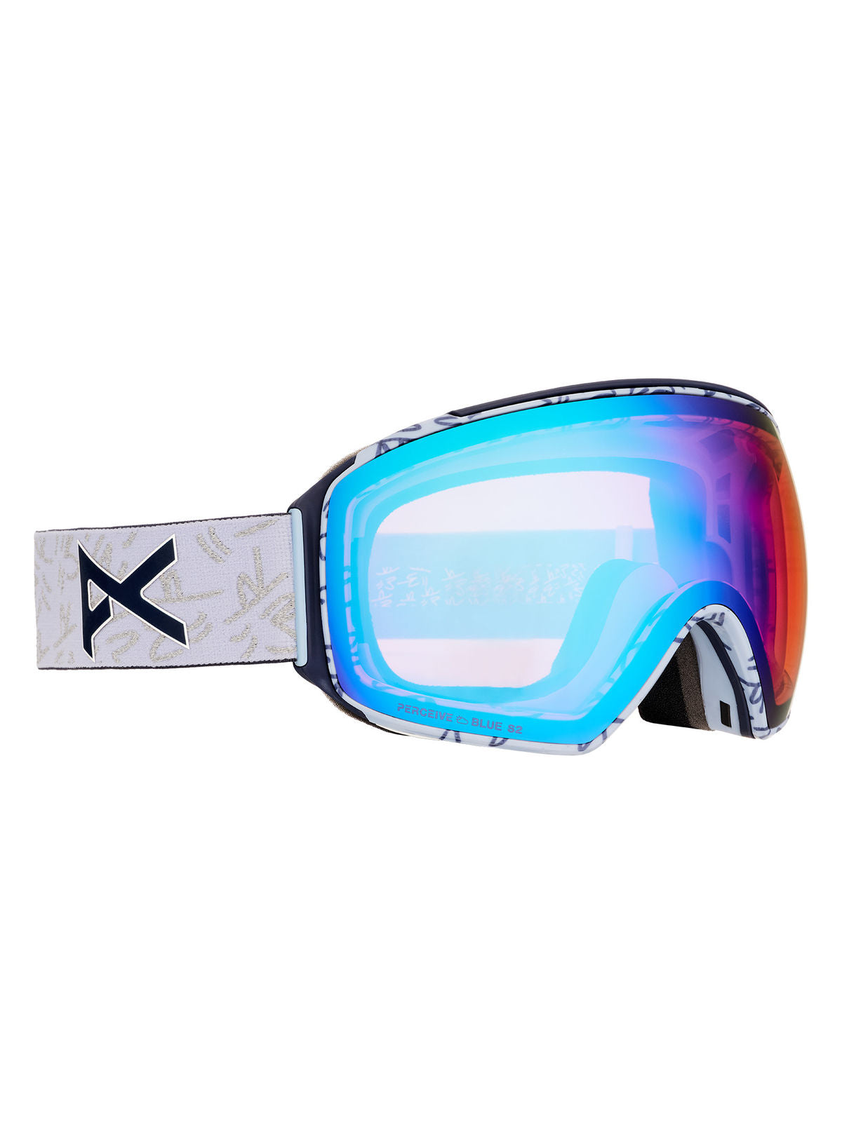 Anon M4 Goggles (Toric) + Bonus Lens + MFI Face Mask - Lbmidnightgus / Perceive Variable Blue - Anon Magnatech Goggle