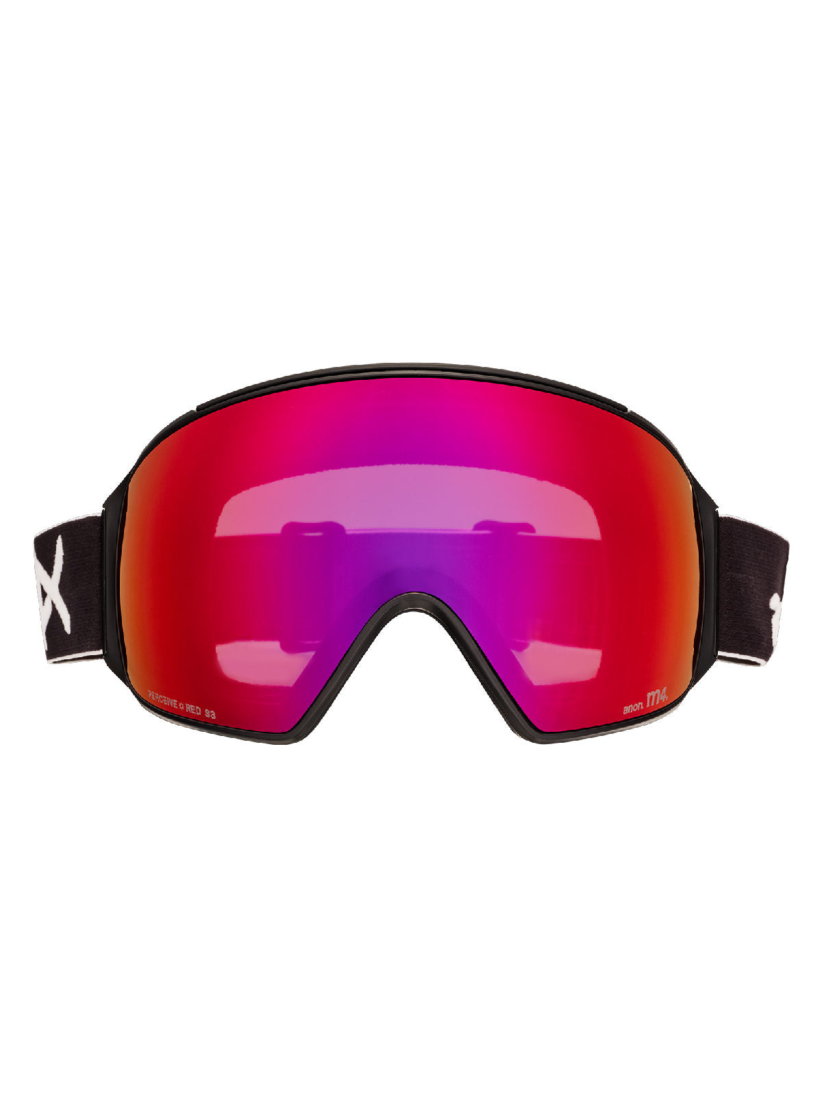 Anon M4 Goggles (Toric) + Bonus Lens + MFI Face Mask - Black / Perceive Sunny Red - Anon Magnatech Goggle - alternate view 2