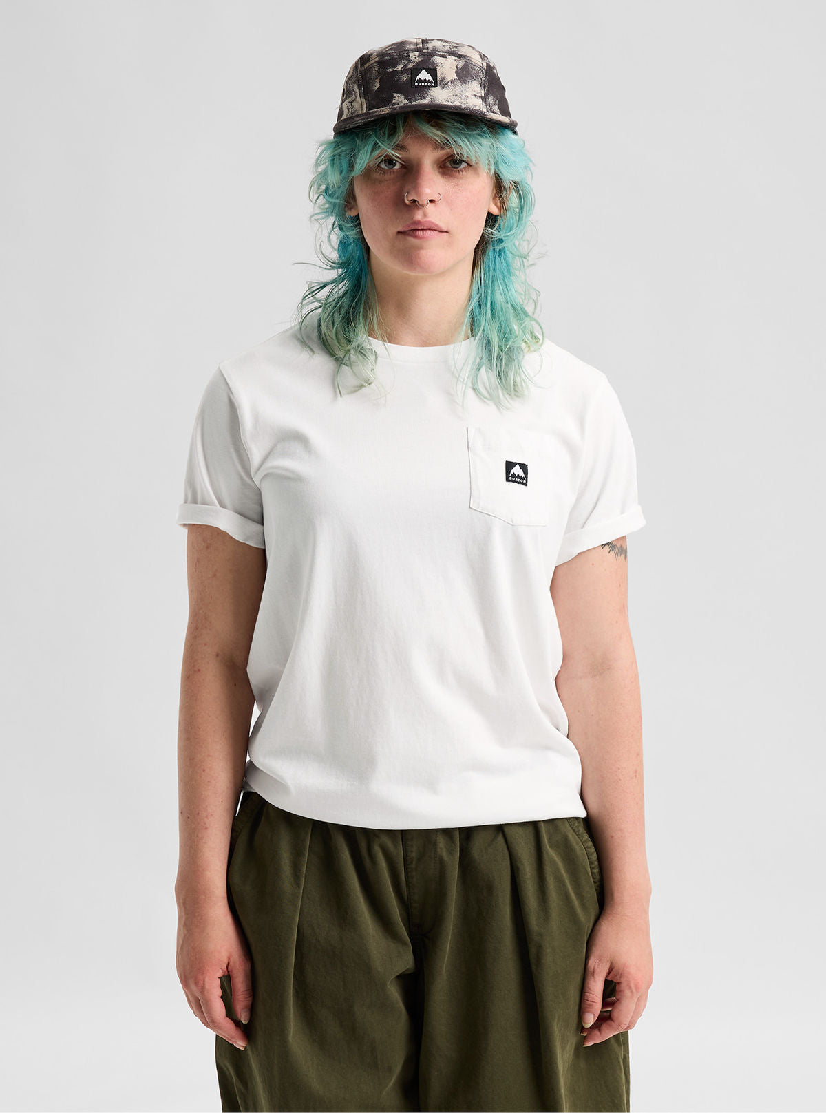 Burton Colfax Short Sleeve T-Shirt - Stout White - Burton Ss Tee Apparel - alternate view 3