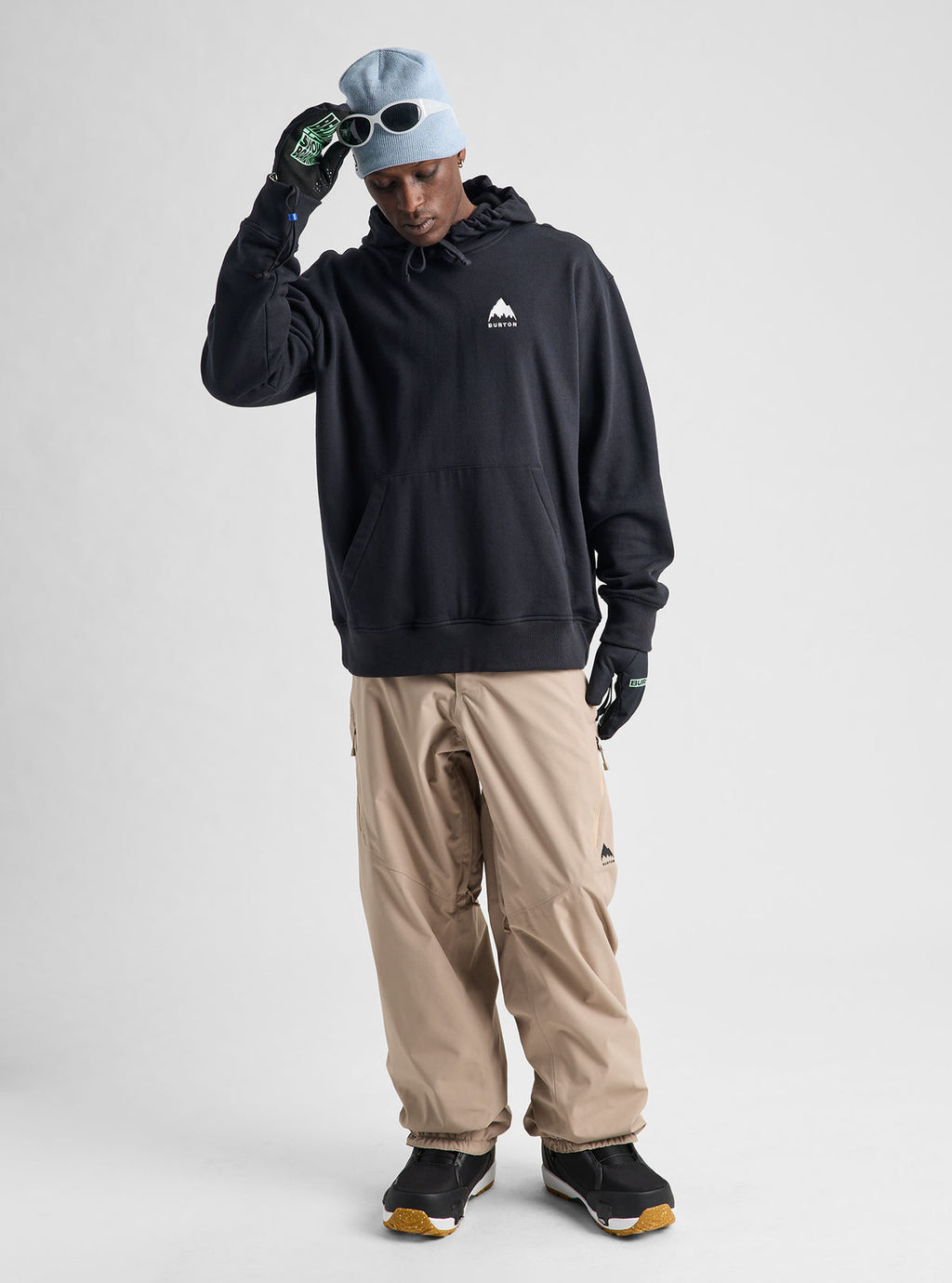 Men's Burton Mountain Pullover Hoodie - True Black - Burton Pullover Hoodie Apparel - alternate view 2