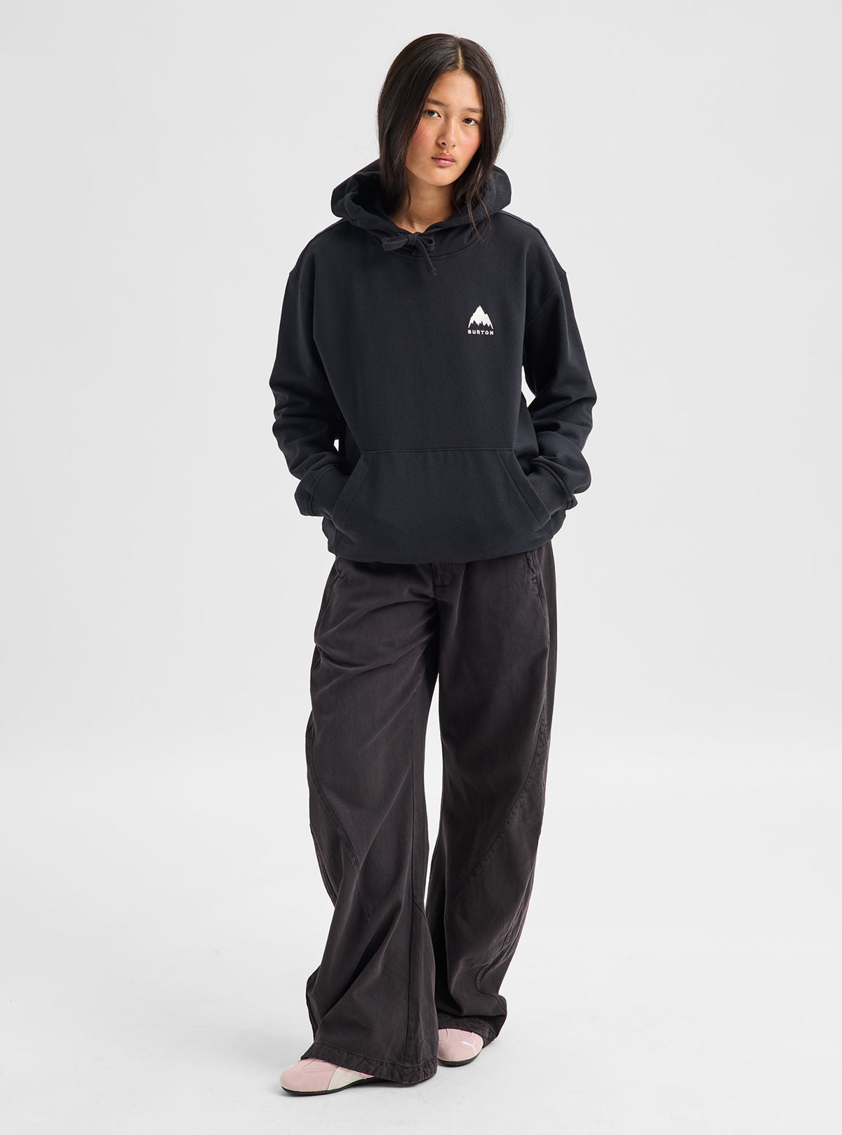 Men's Burton Mountain Pullover Hoodie - True Black - Burton Pullover Hoodie Apparel - alternate view 6