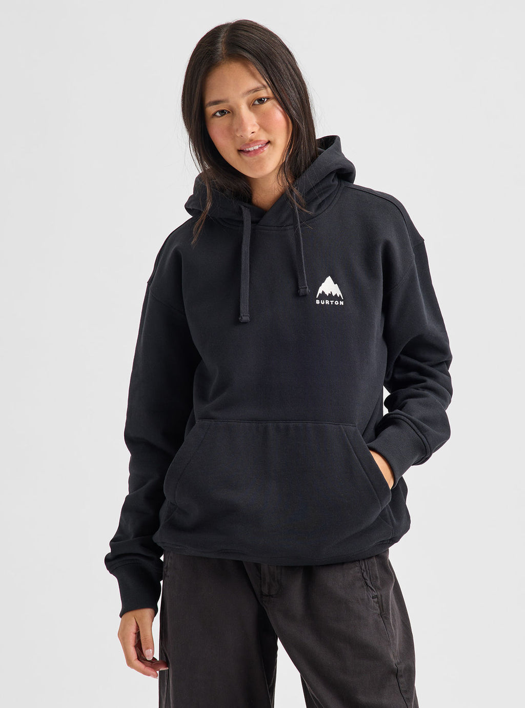 Men's Burton Mountain Pullover Hoodie - True Black - Burton Pullover Hoodie Apparel - alternate view 7