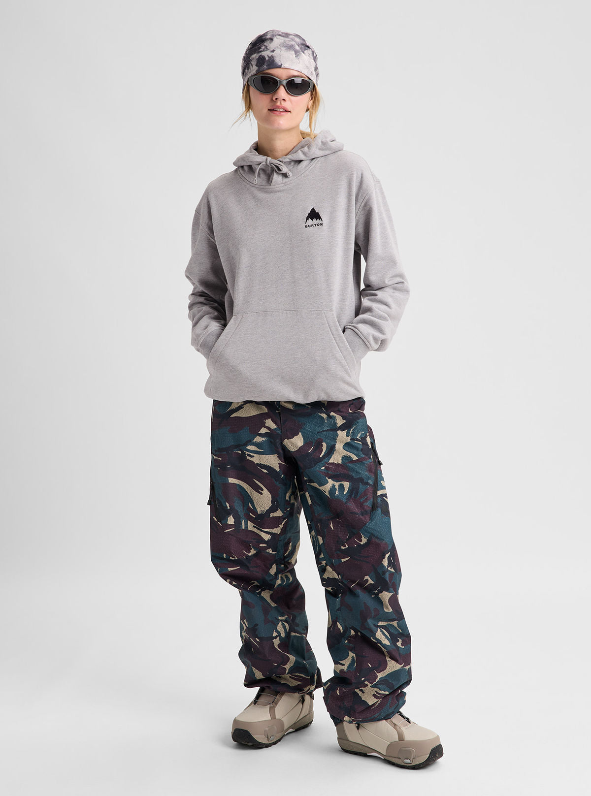 Men's Burton Mountain Pullover Hoodie - Gray Heather - Burton Pullover Hoodie Apparel - alternate view 2