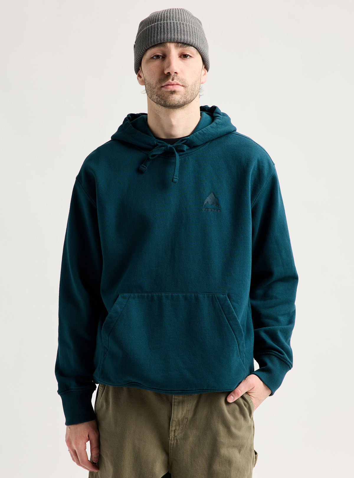 Men's Burton Mountain Pullover Hoodie - Atlantic Teal - Burton Pullover Hoodie Apparel - alternate view 3