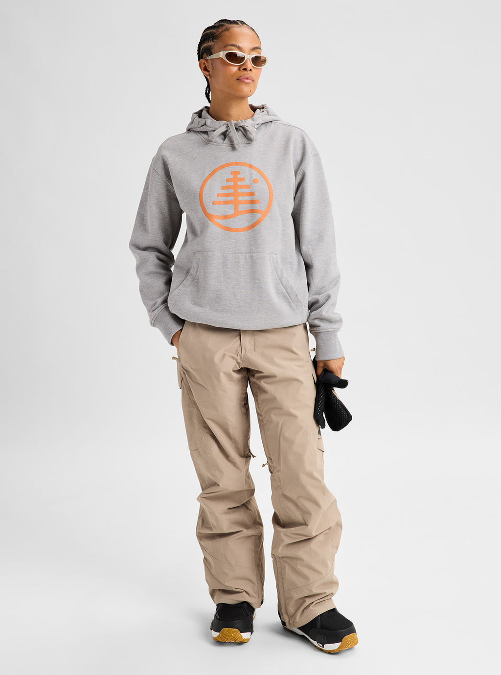 Men's Burton Family Tree Pullover Hoodie - Gray Heather - Burton Pullover Hoodie Apparel - alternate view 6