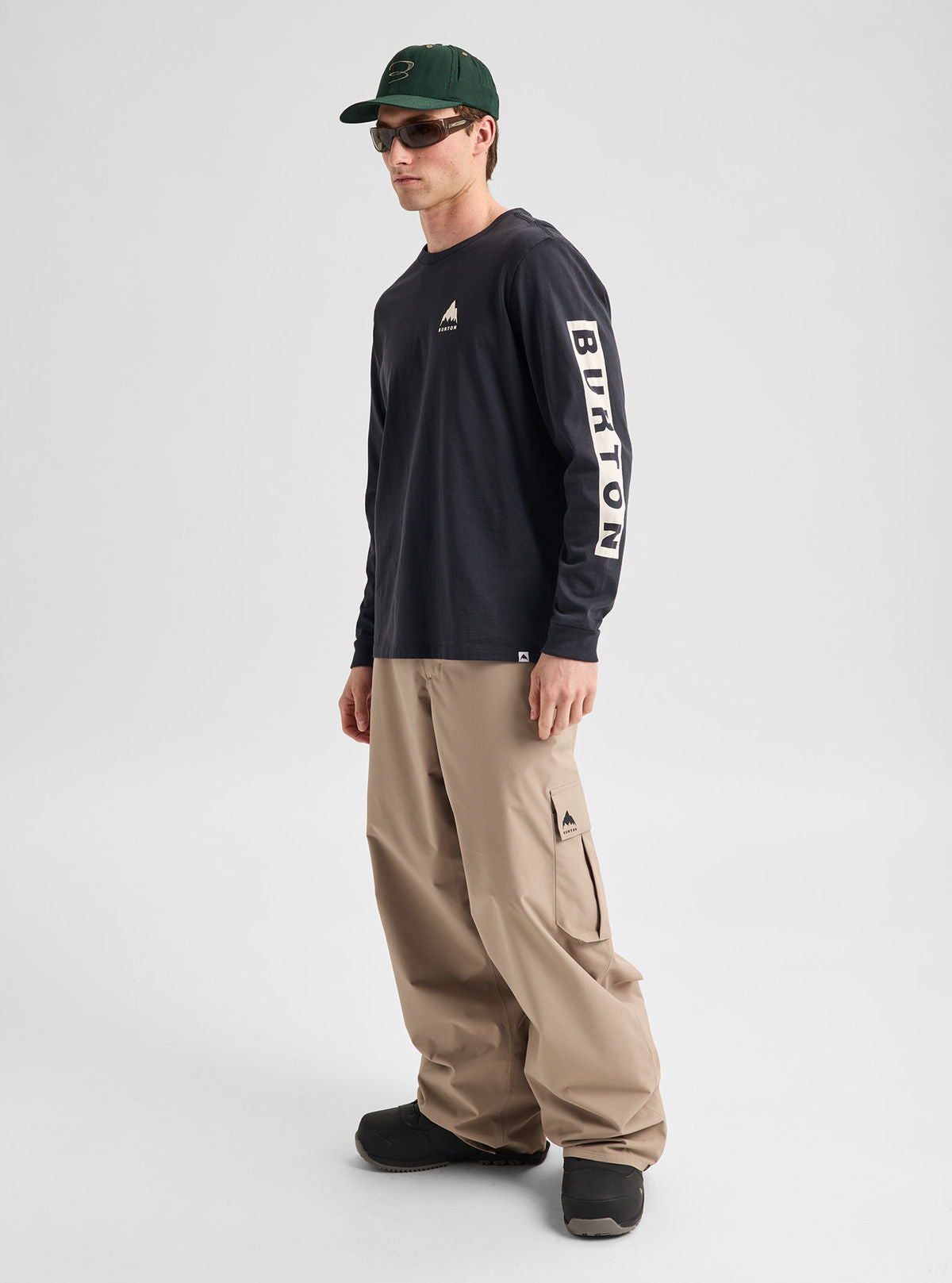 Men's Burton Elite Long Sleeve T-Shirt - True Black - Burton LS Tee Apparel - alternate view 2