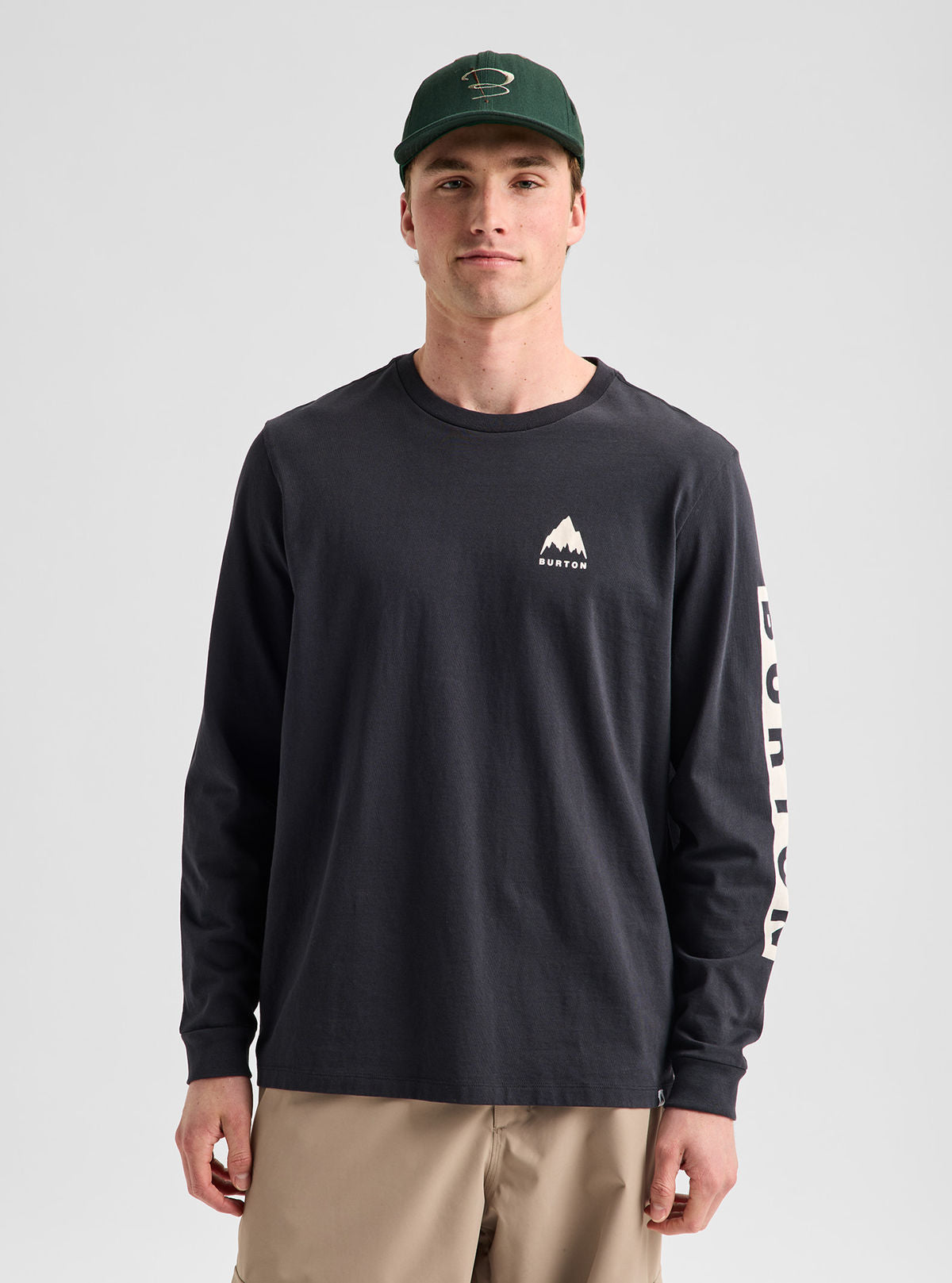 Men's Burton Elite Long Sleeve T-Shirt - True Black - Burton LS Tee Apparel - alternate view 3
