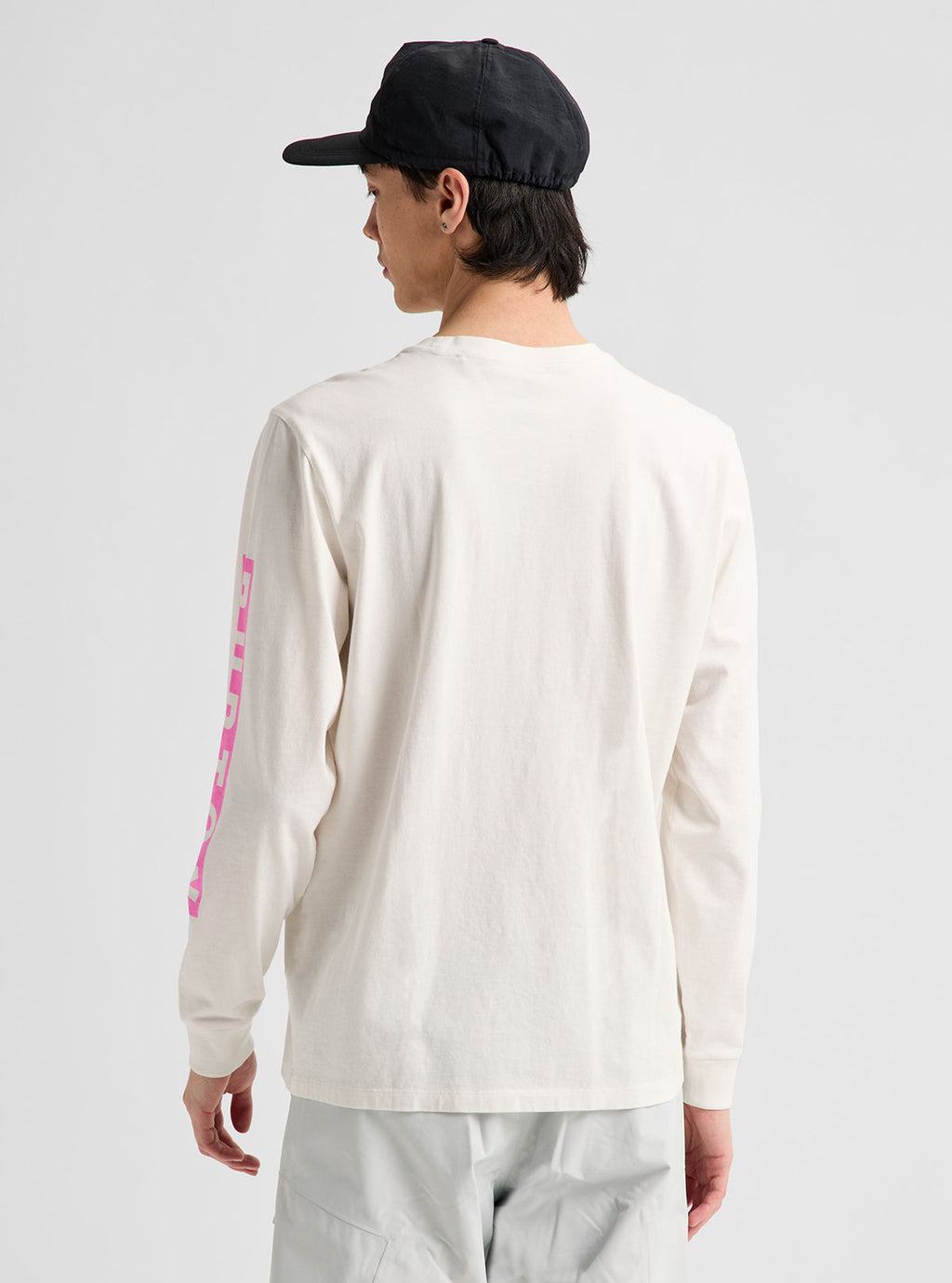 Men's Burton Elite Long Sleeve T-Shirt - Stout White/Shockwave Pink - Burton LS Tee Apparel - alternate view 4