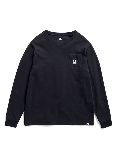 Burton Colfax Long Sleeve T-Shirt - True Black - Burton Ls Tee Apparel