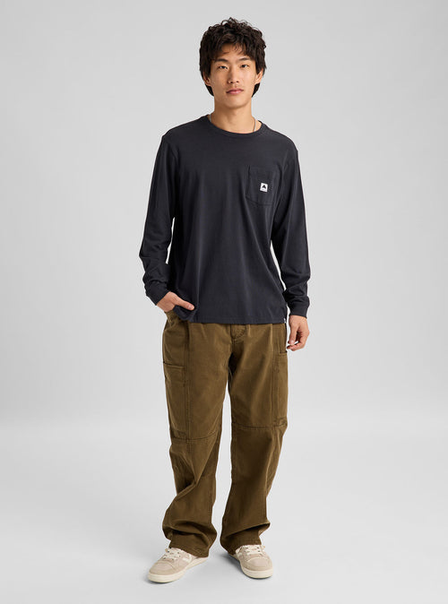 Burton Colfax Long Sleeve T-Shirt - True Black - Ls Tee Apparel