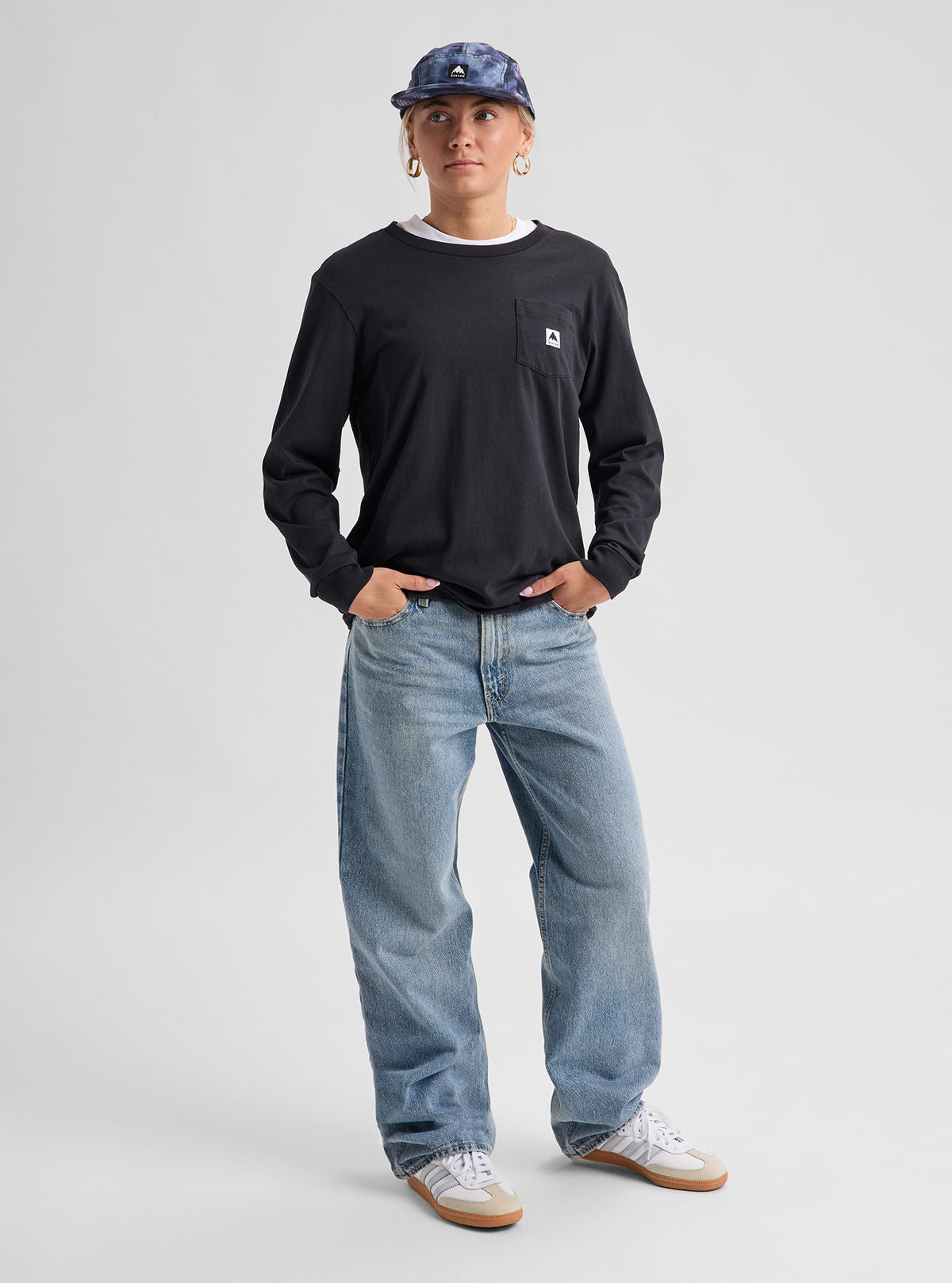 Burton Colfax Long Sleeve T-Shirt - True Black - Burton Ls Tee Apparel - alternate view 6