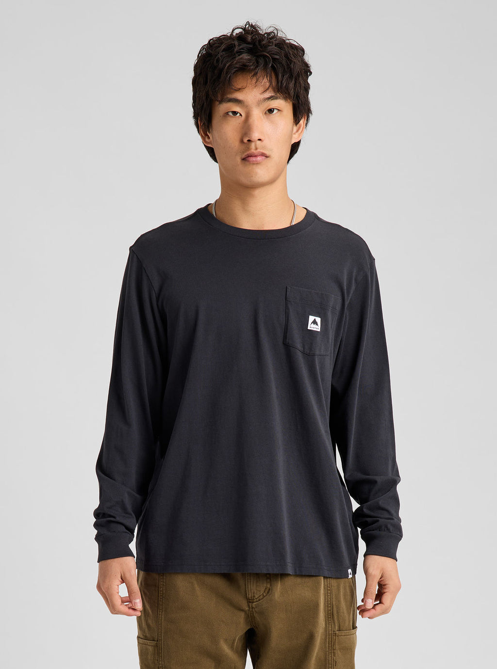 Burton Colfax Long Sleeve T-Shirt - True Black - Burton Ls Tee Apparel - alternate view 3