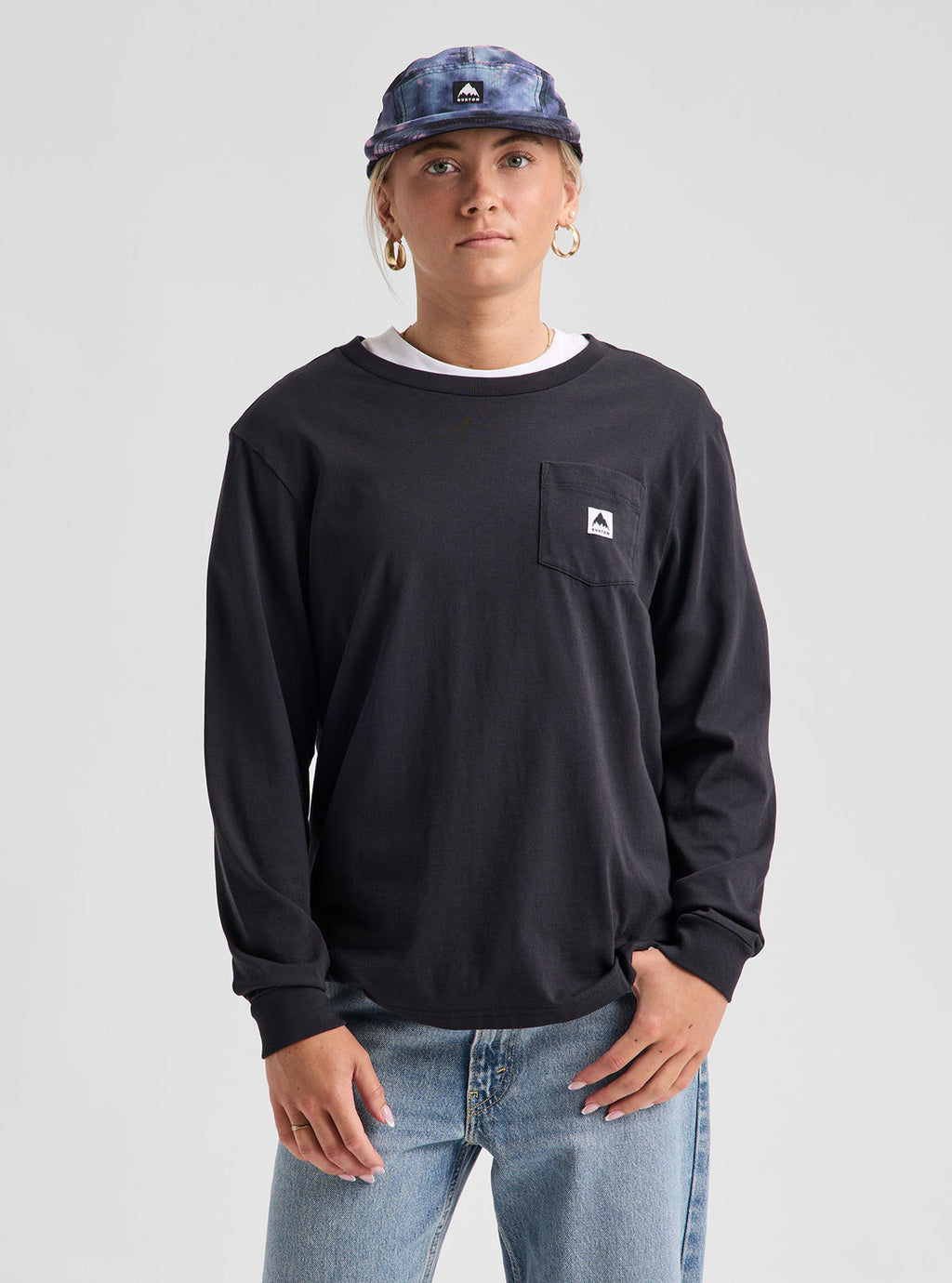 Burton Colfax Long Sleeve T-Shirt - True Black - Burton Ls Tee Apparel - alternate view 7